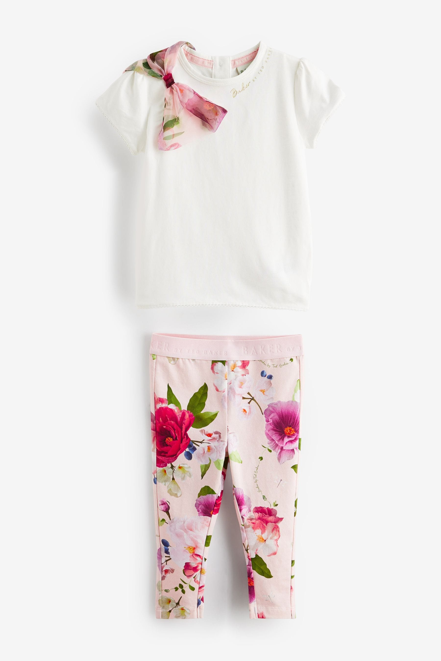 Baker by Ted Baker Organza Bow T-Shirt and Legging Set