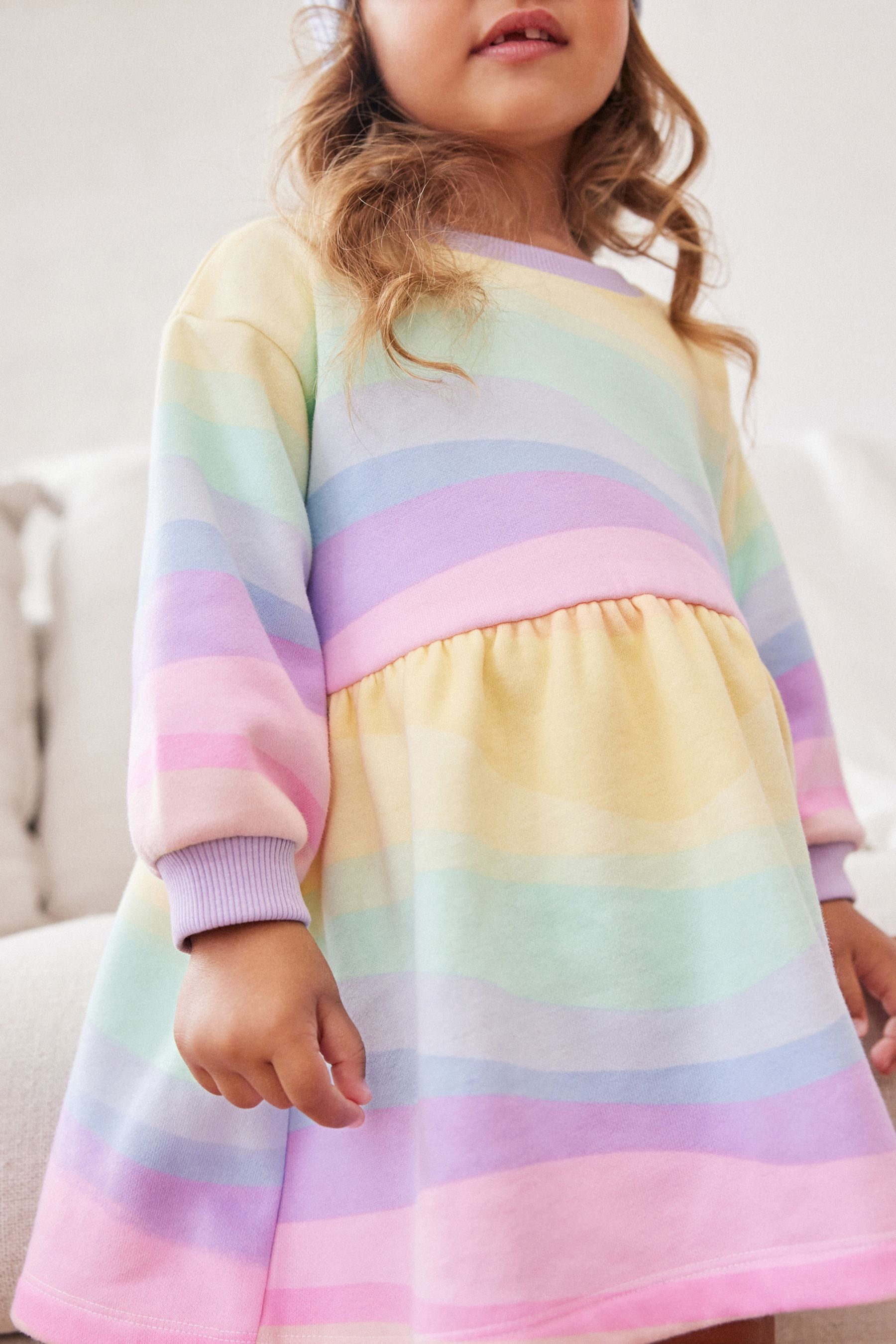 Rainbow Printed Sweat Dress (3mths-7yrs)