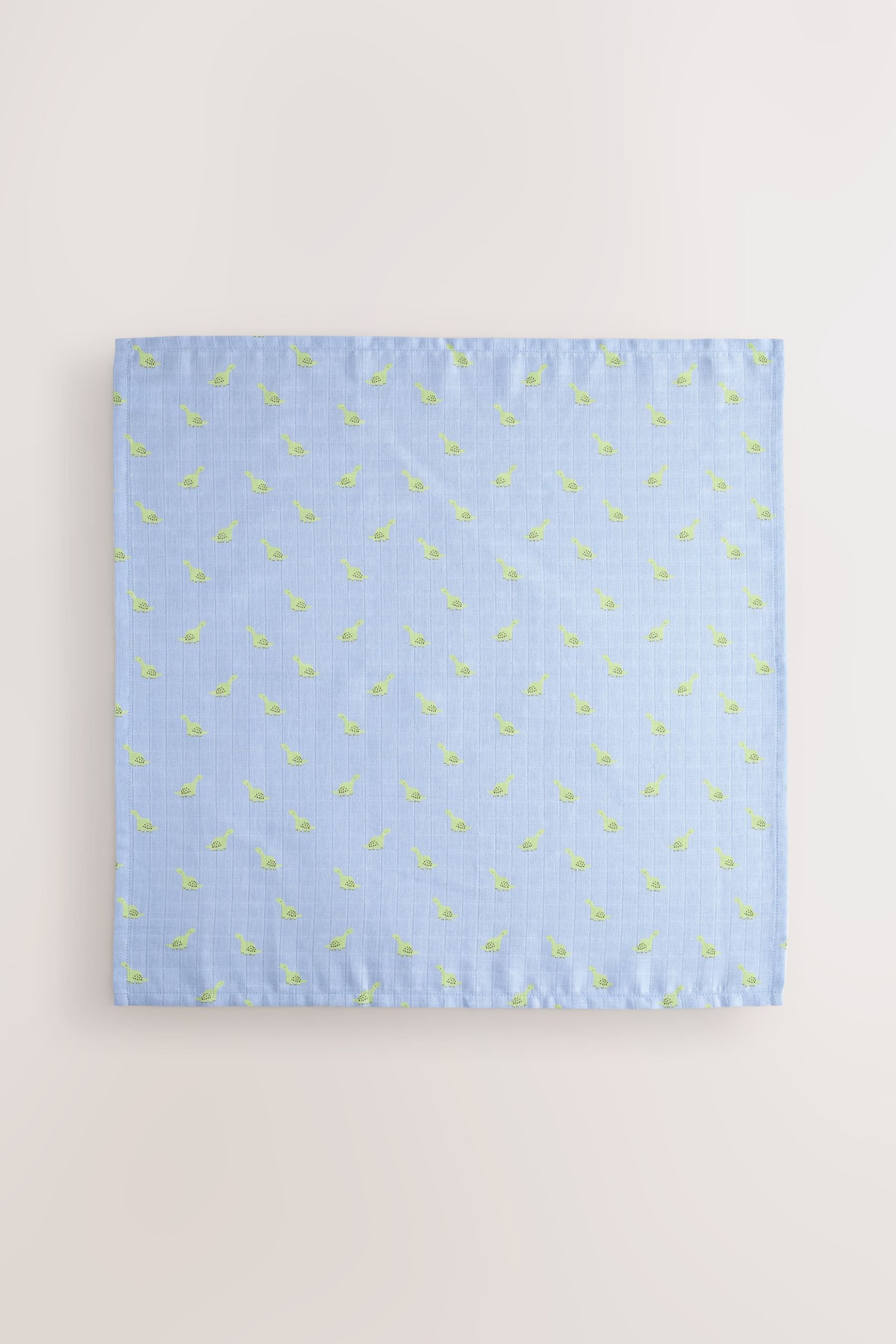 Bright Dinosaur Print Baby Muslin Cloths 4 Pack