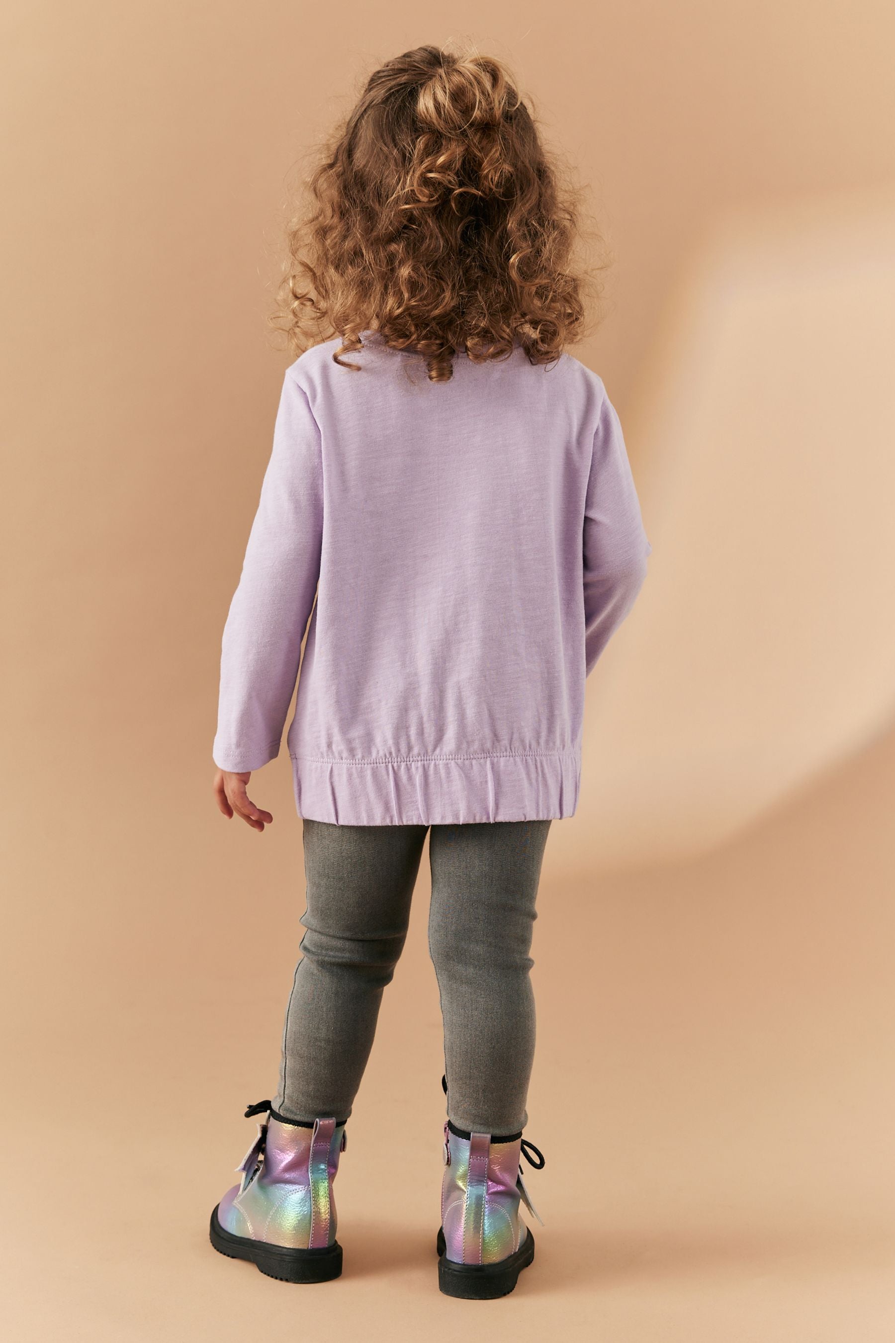 Purple Long Sleeve Twist Front T-Shirt (3mths-7yrs)