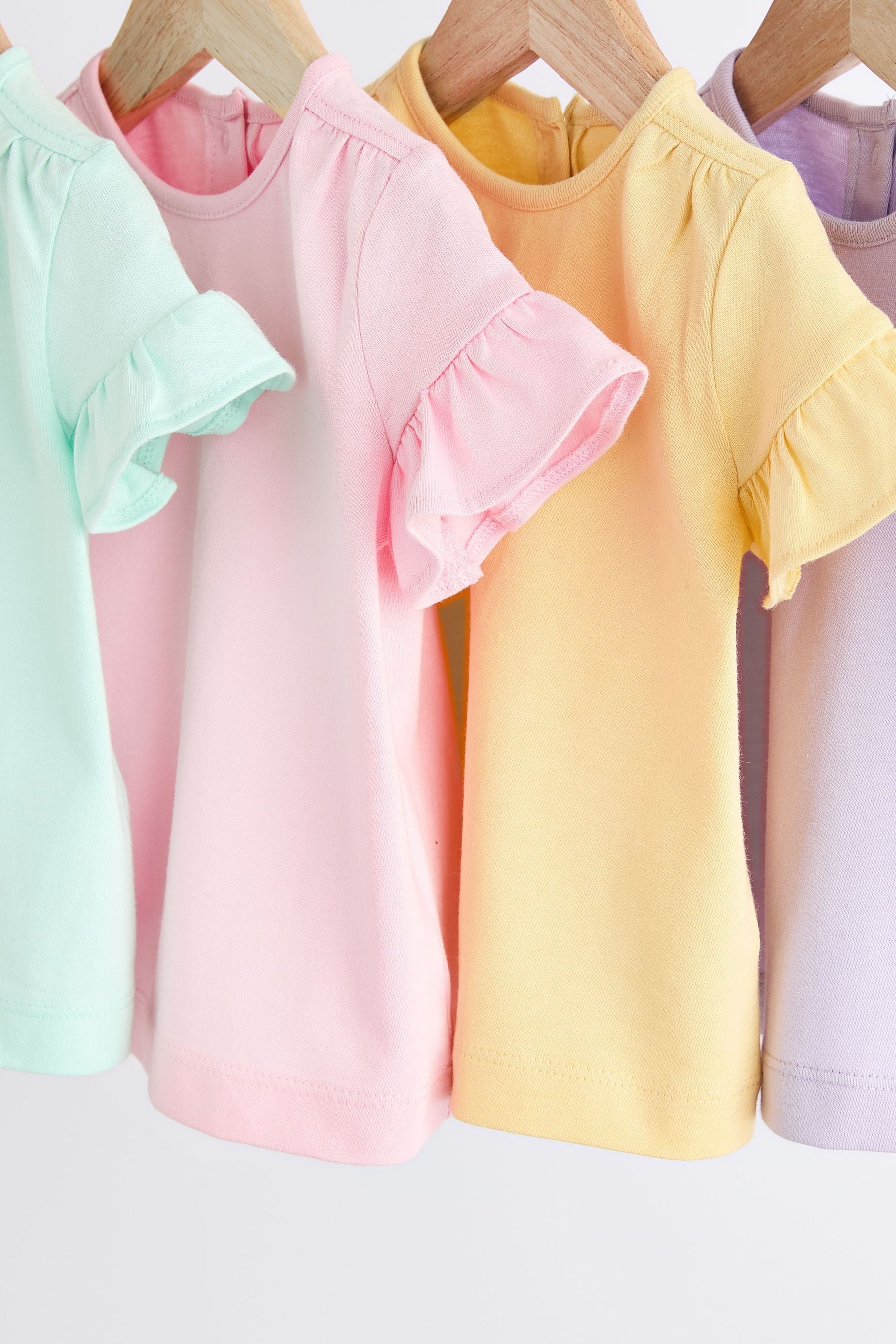 Multi Pastel Baby Short Sleeve Top 4 Pack