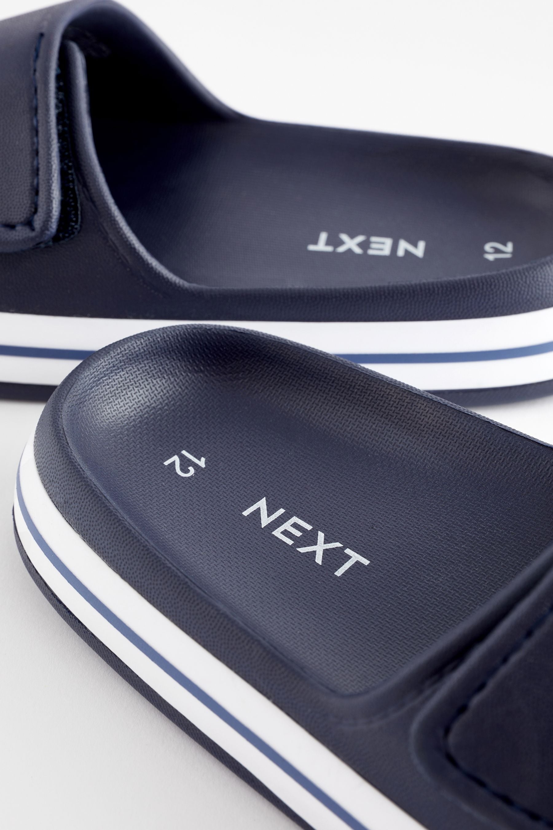 Navy Stripe Sliders