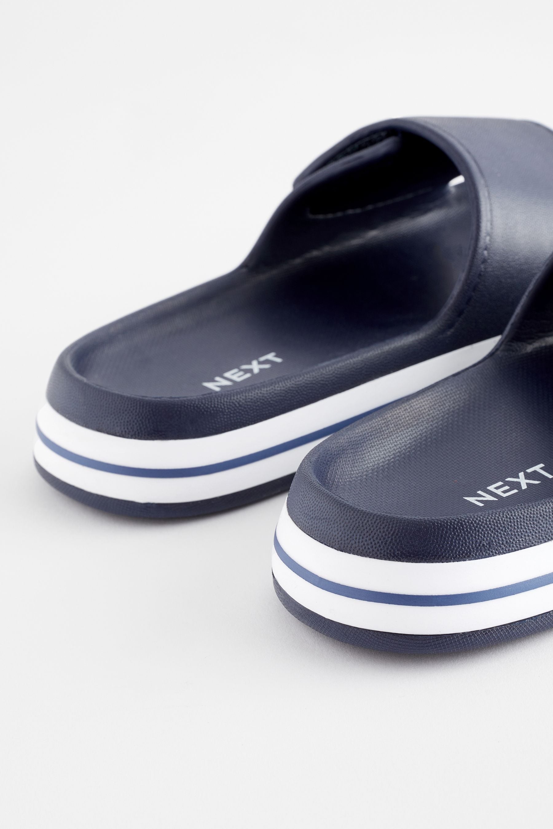 Navy Stripe Sliders