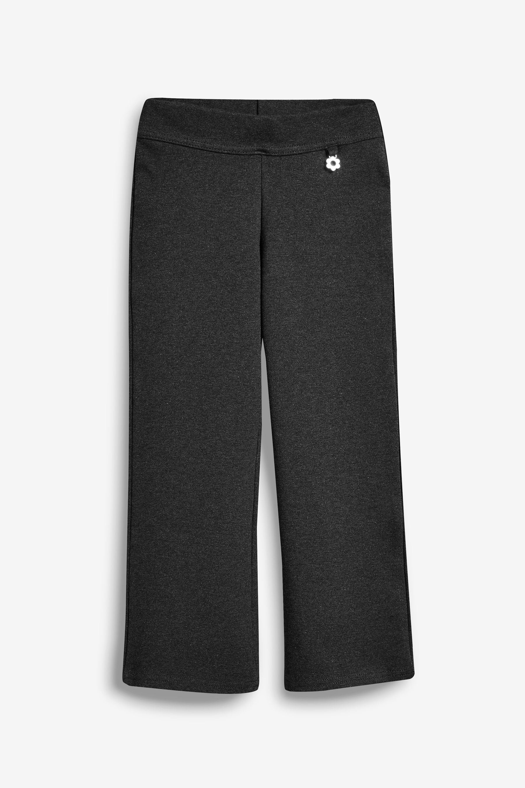 Charcoal Grey Cotton Rich Jersey Stretch Pull-On Boot Cut School Trousers (3-16yrs)