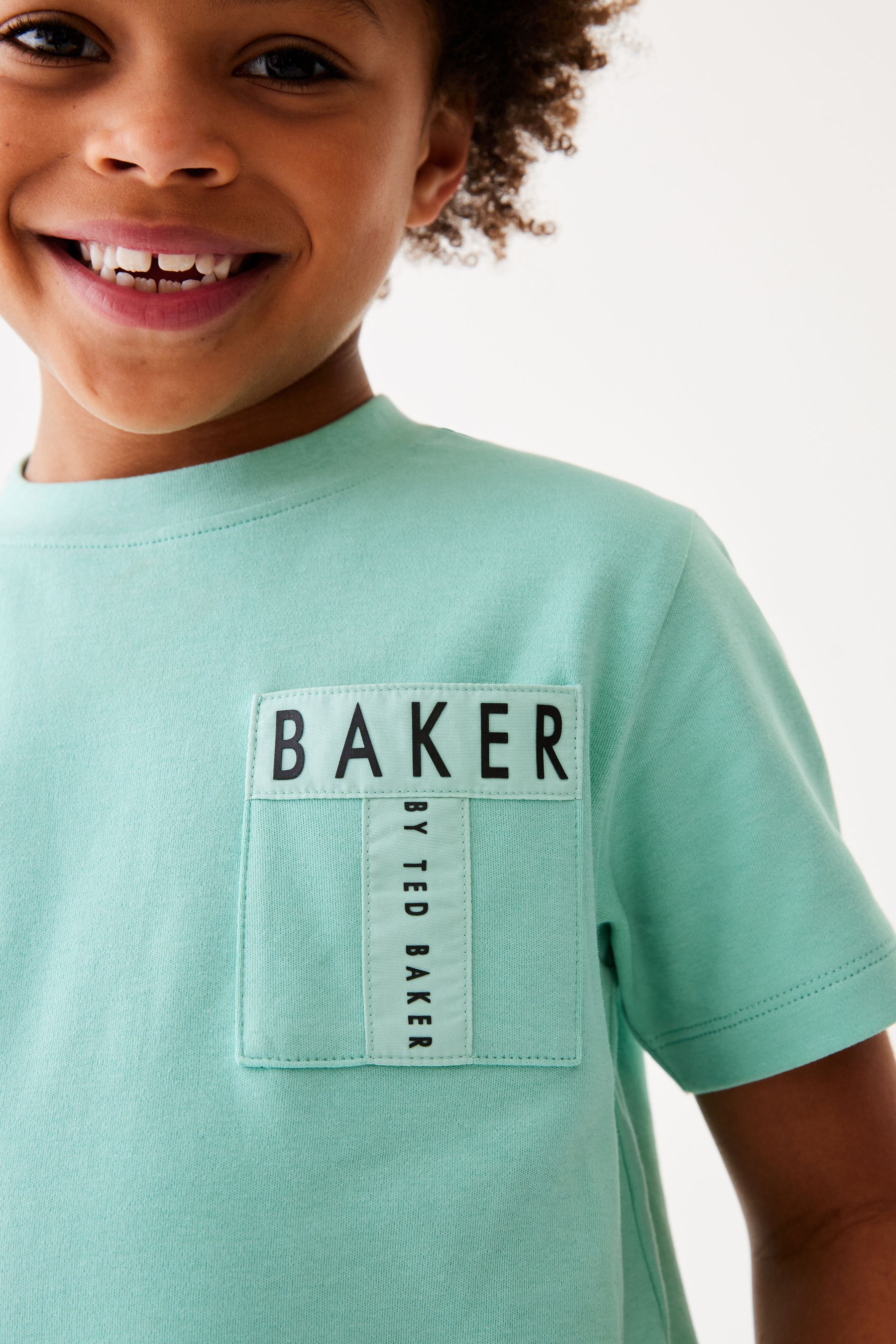 Baker by Ted Baker Nylon Pocket 100% Cotton T-Shirt