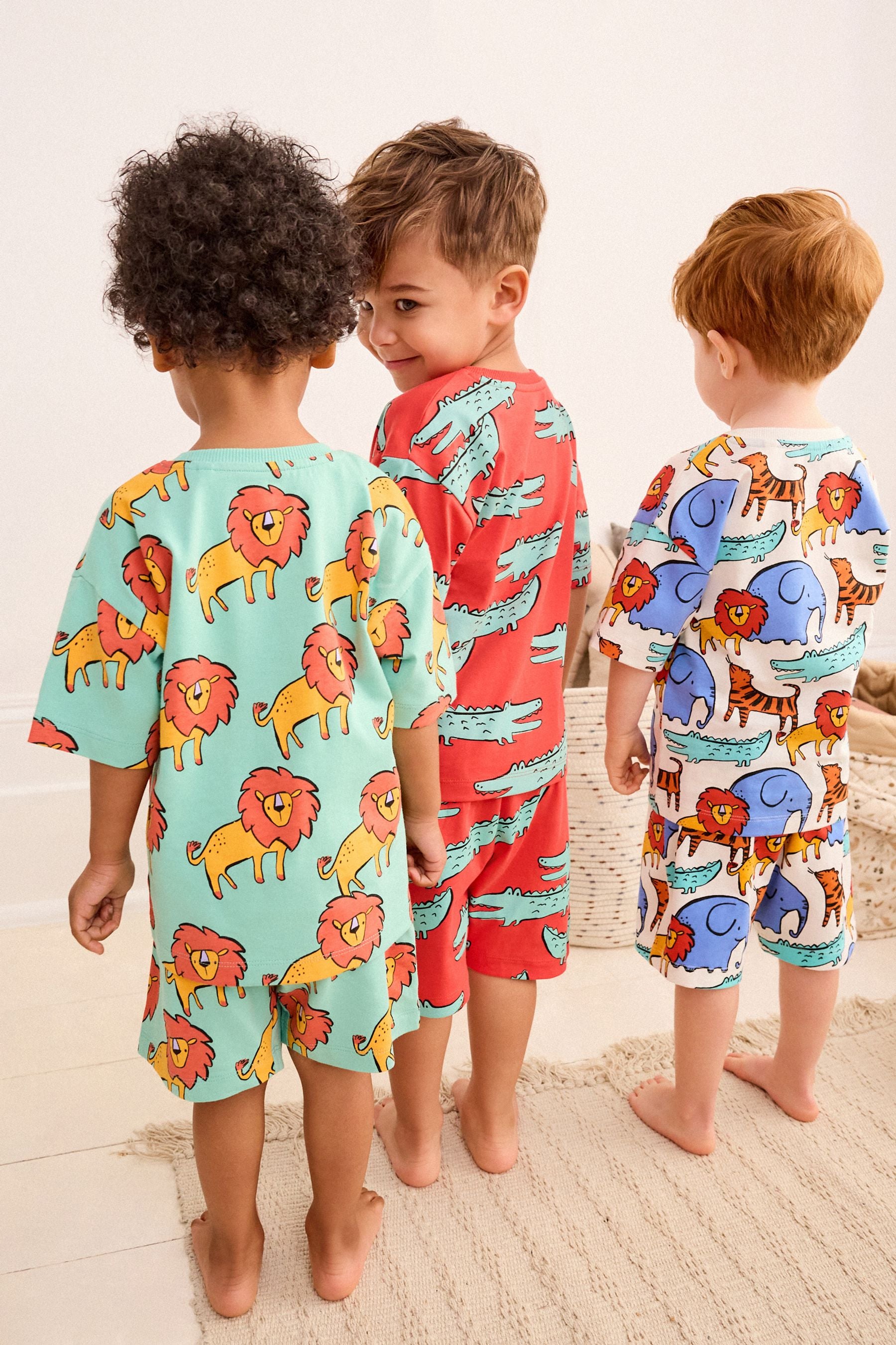 Bright Animal Short Sleeve 3 Pack Pyjama Set (9mths-12yrs)