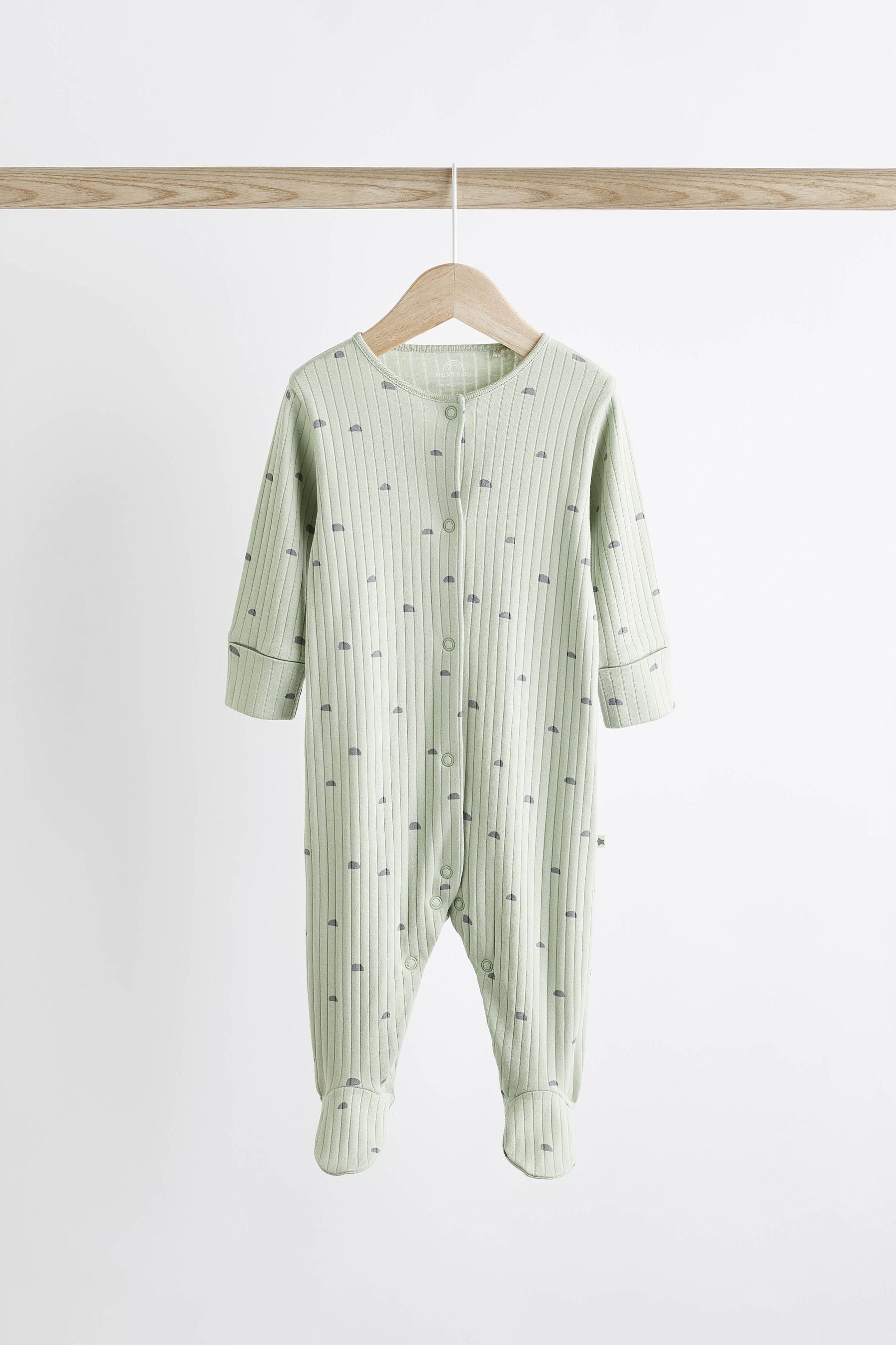 Multi Baby Cotton Sleepsuits 3 Pack (0-2yrs)