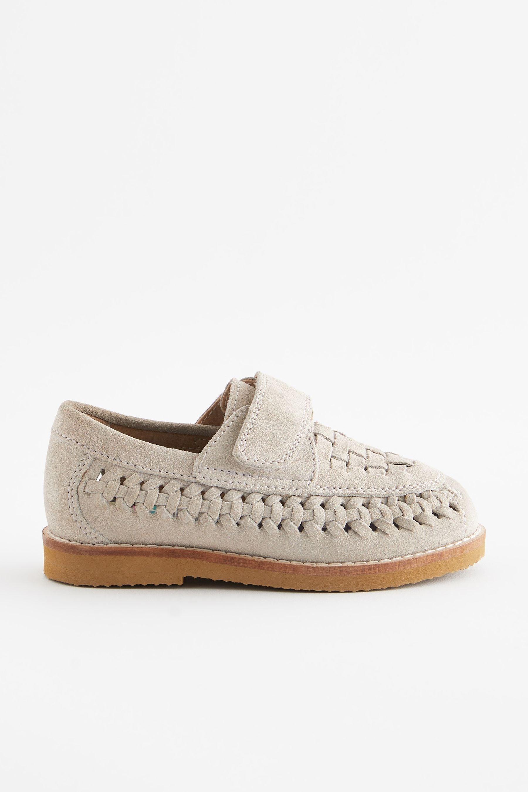 Stone Neutral Woven Loafers