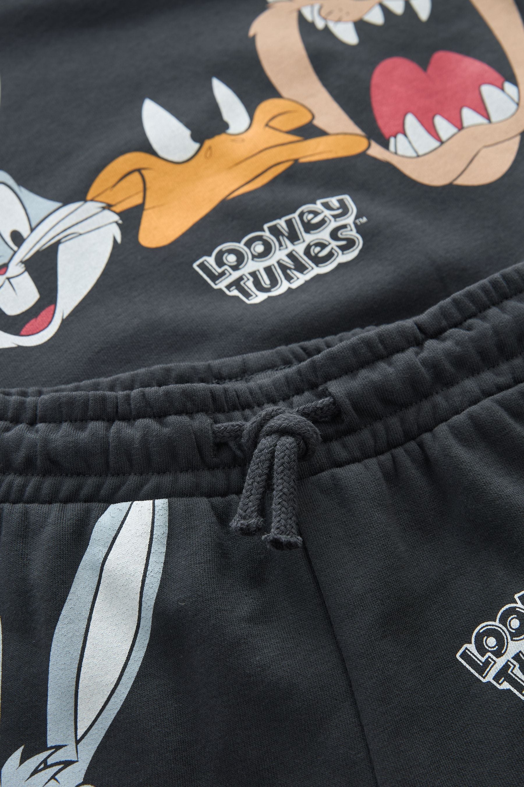 Charcoal Grey Looney Tunes Crew Sweatshirt and Shorts Set (3mths-8yrs)