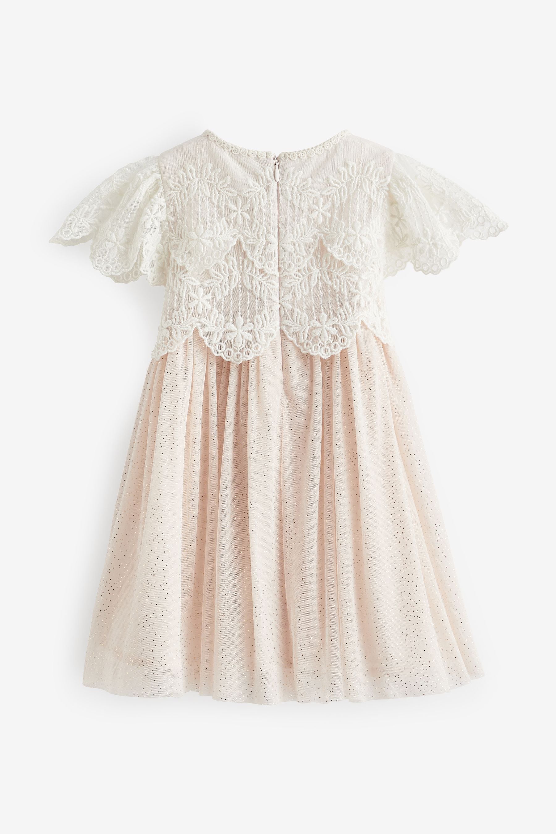 Pink Mesh Lace Dress (3mths-7yrs)