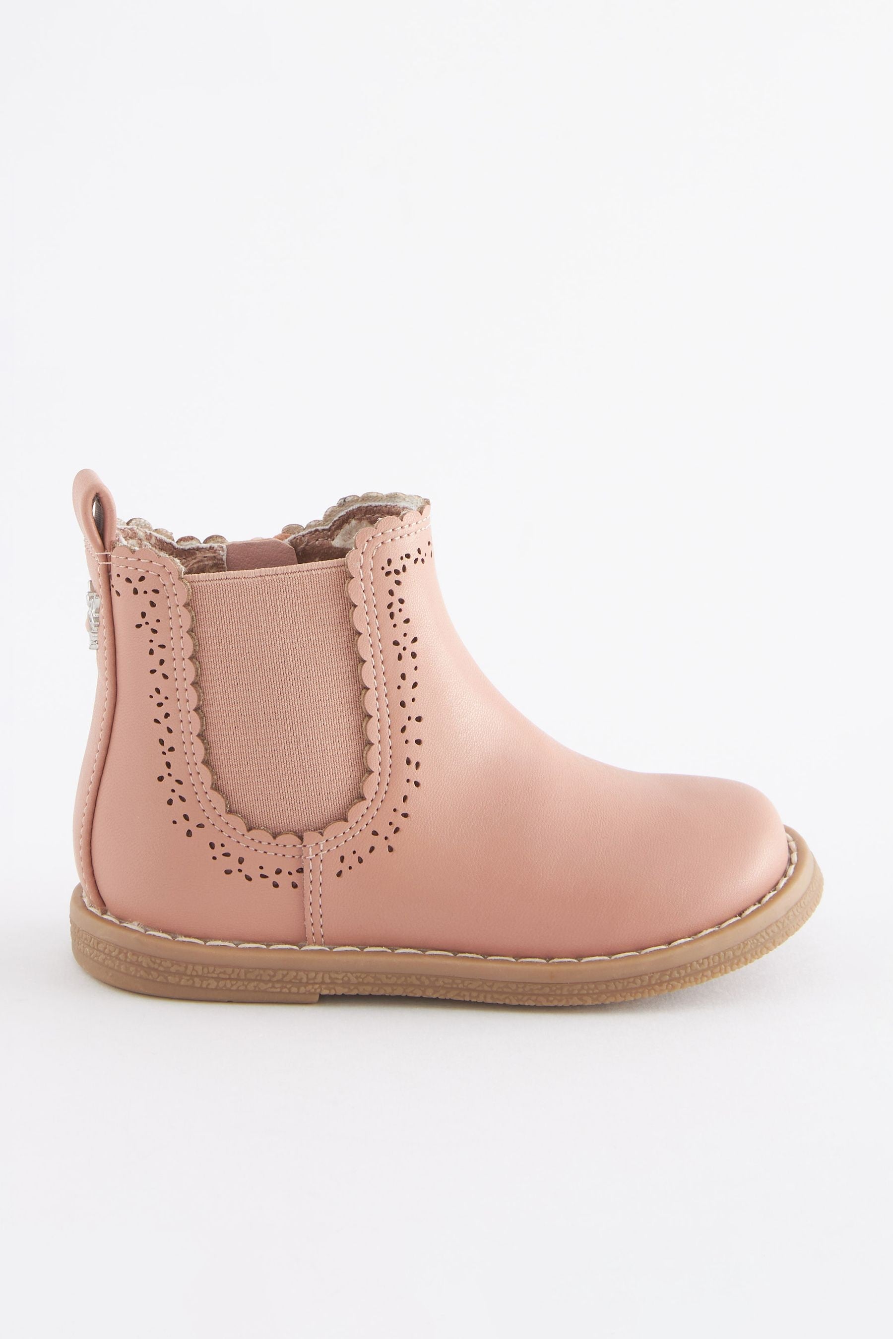 Pink Wide Fit (G) Chelsea Boots