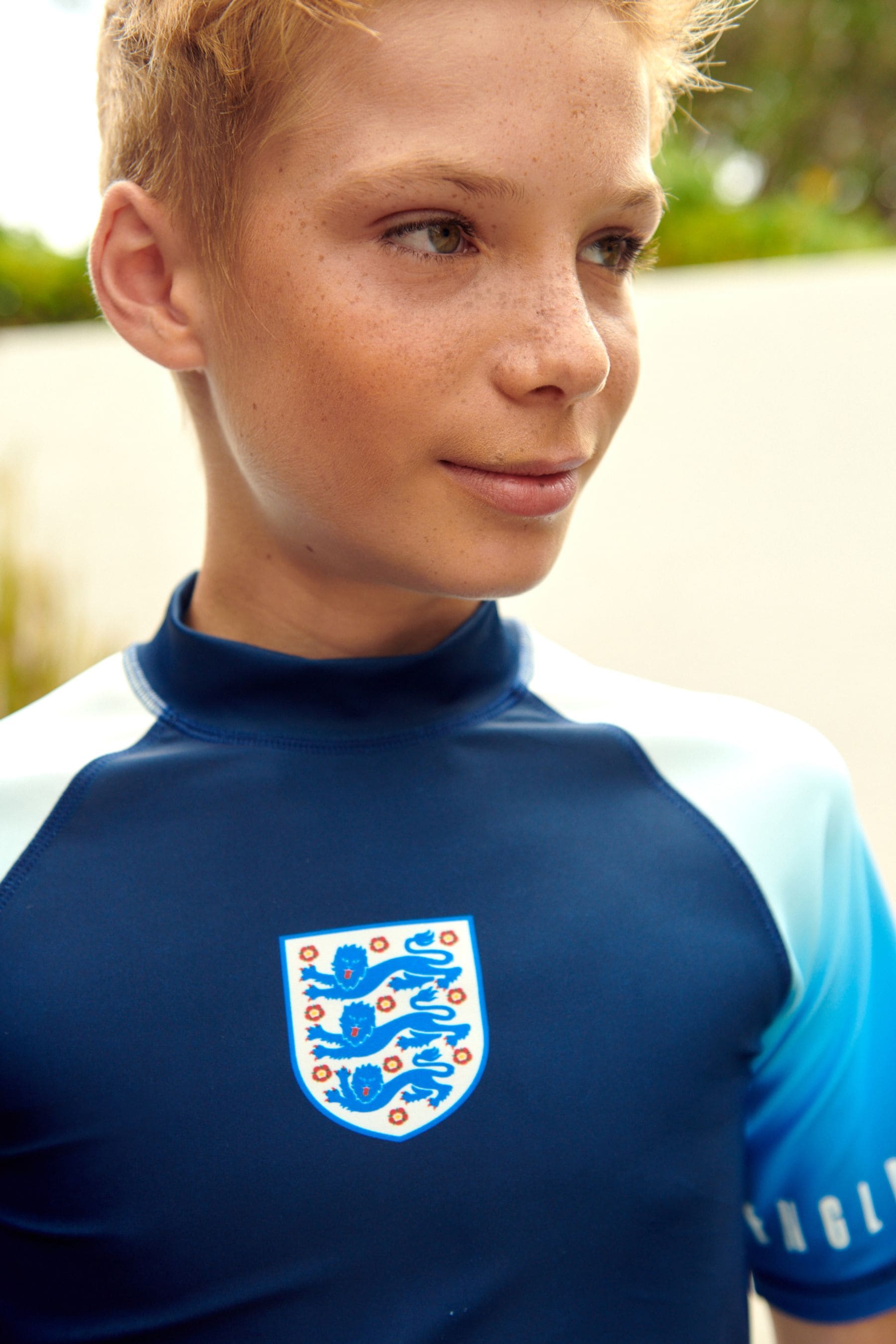 Navy England Football Rash Vest (3-16yrs)