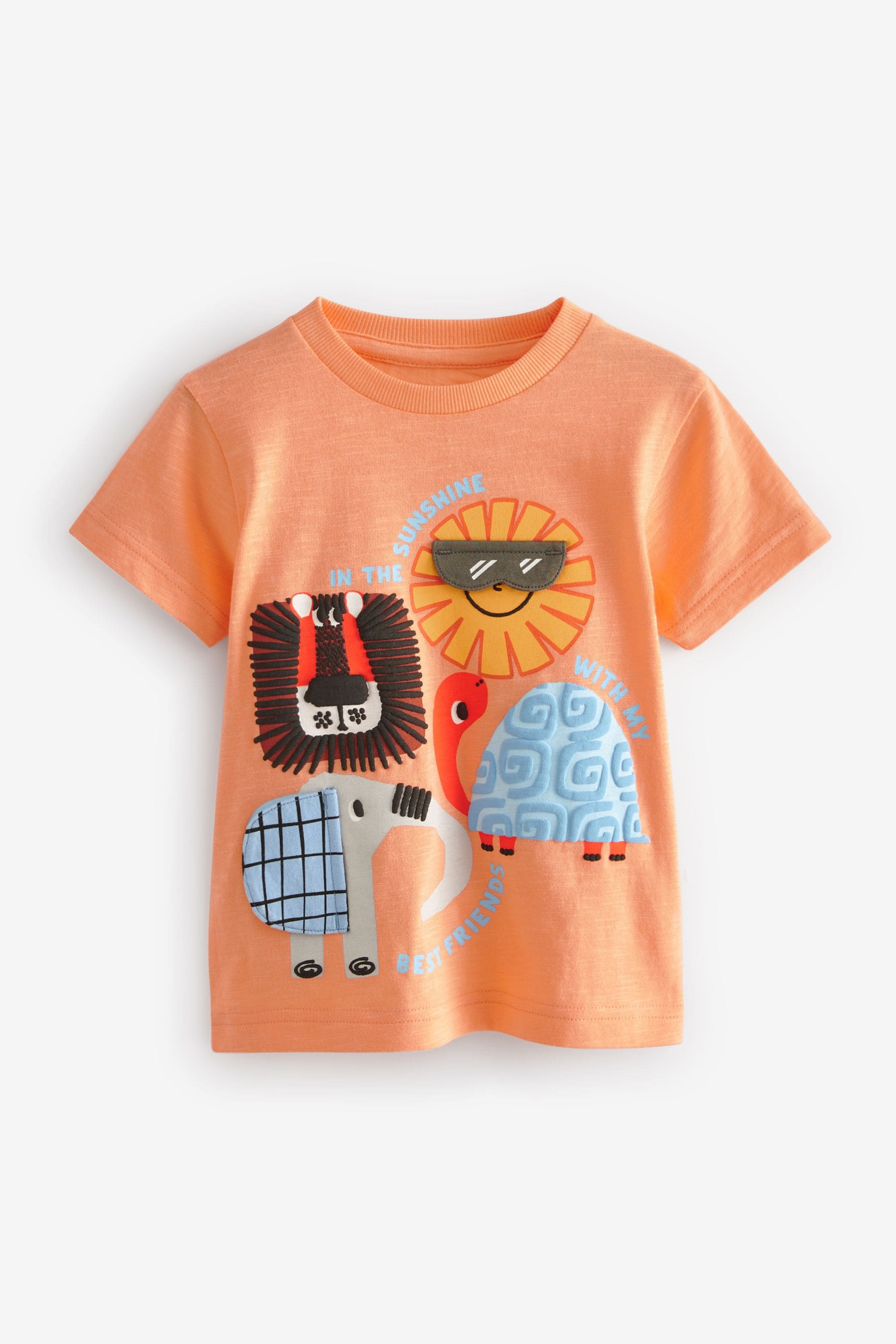 Orange Short Sleeve Interactive Character T-Shirt (3mths-7yrs)