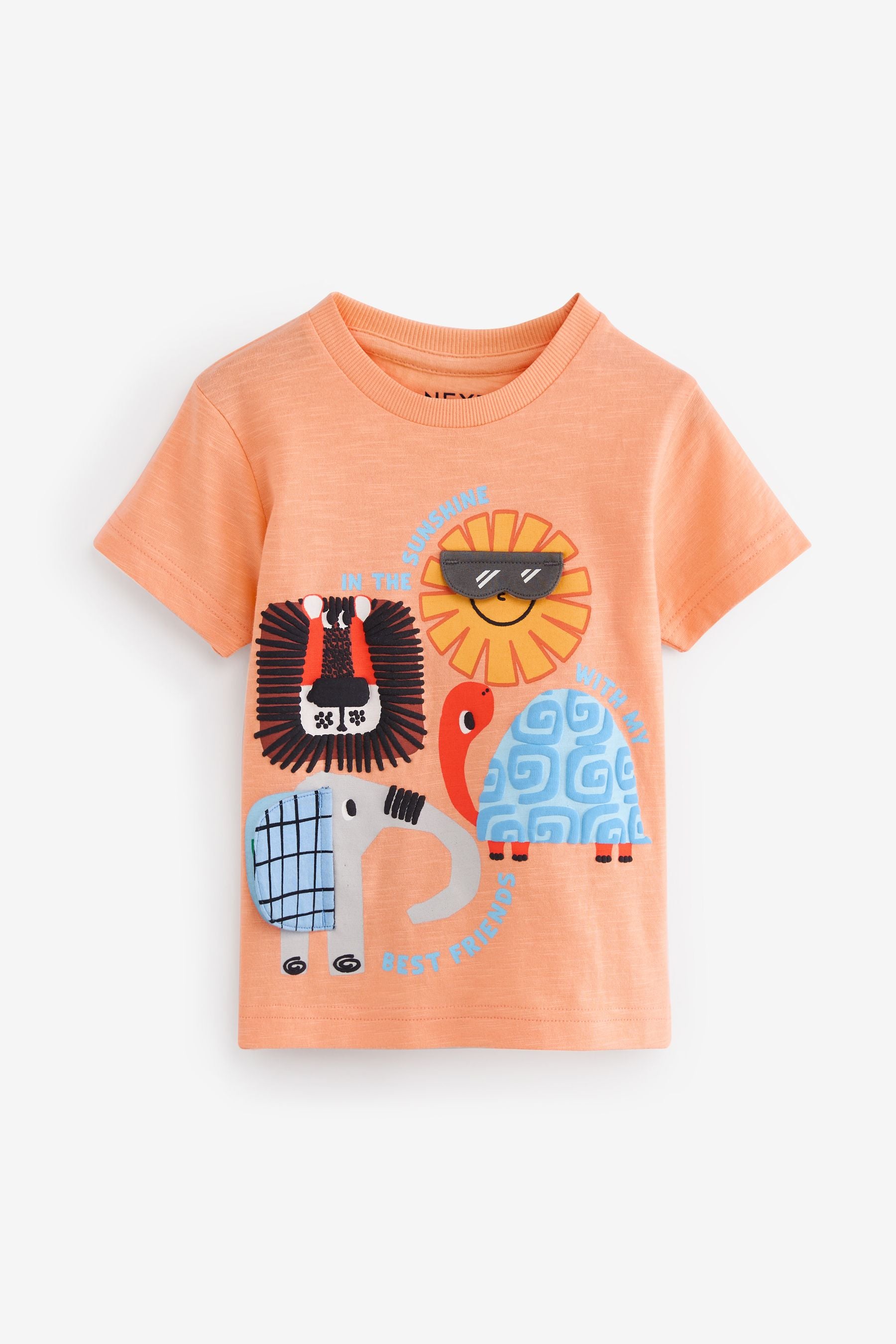 Orange Short Sleeve Interactive Character T-Shirt (3mths-7yrs)