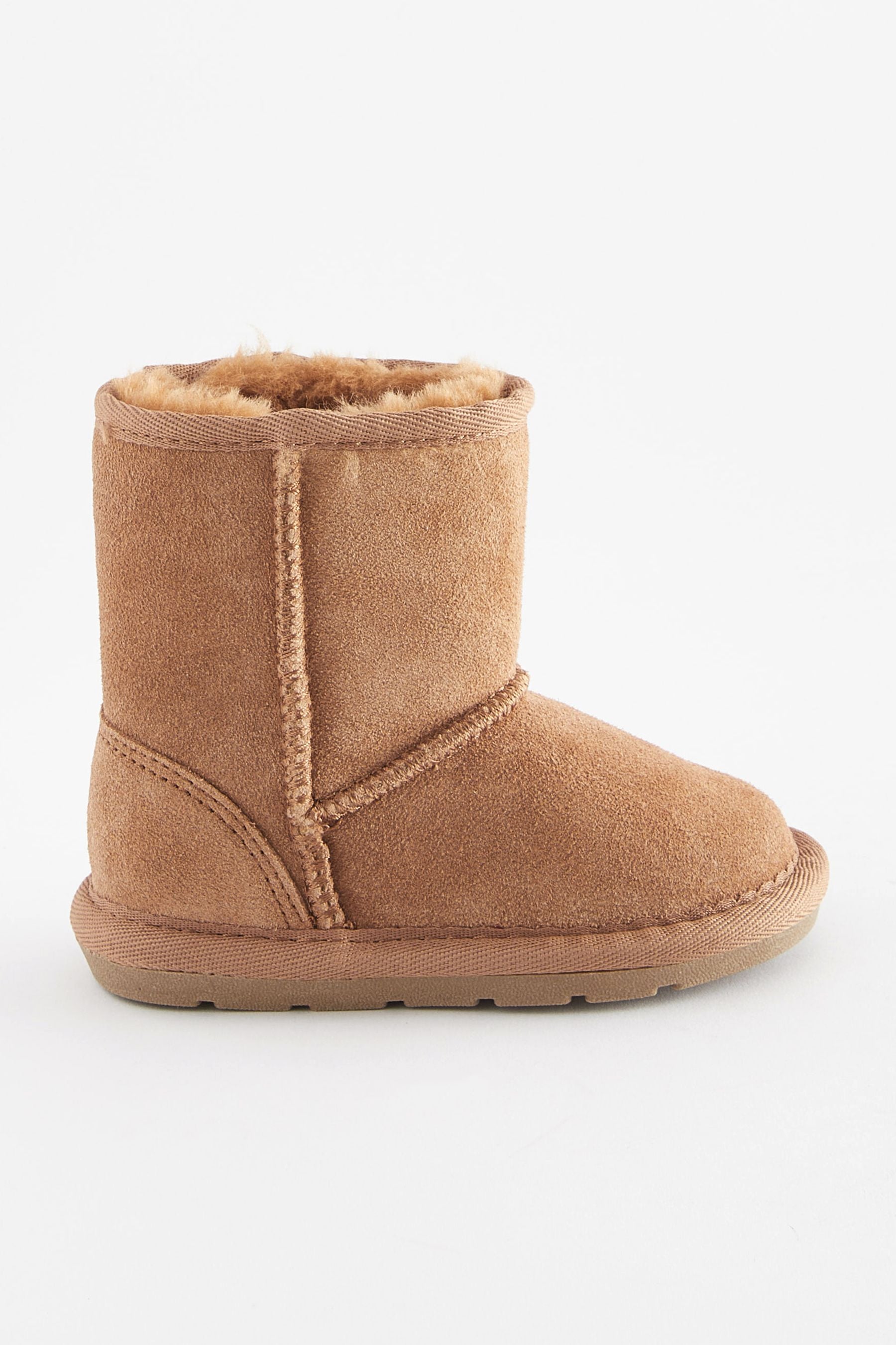 Tan Brown Suede Warm Lined Boots