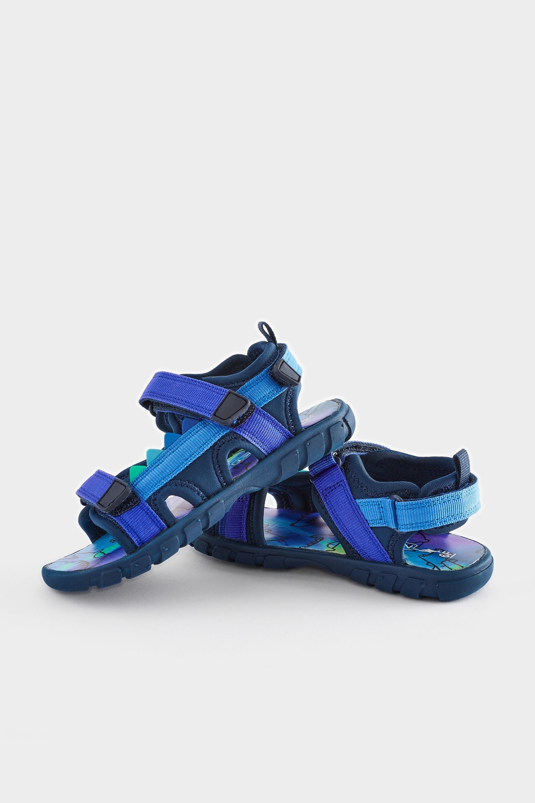 Blue Lightweight Touch Fastening Adjustable Strap Trekker Sandals