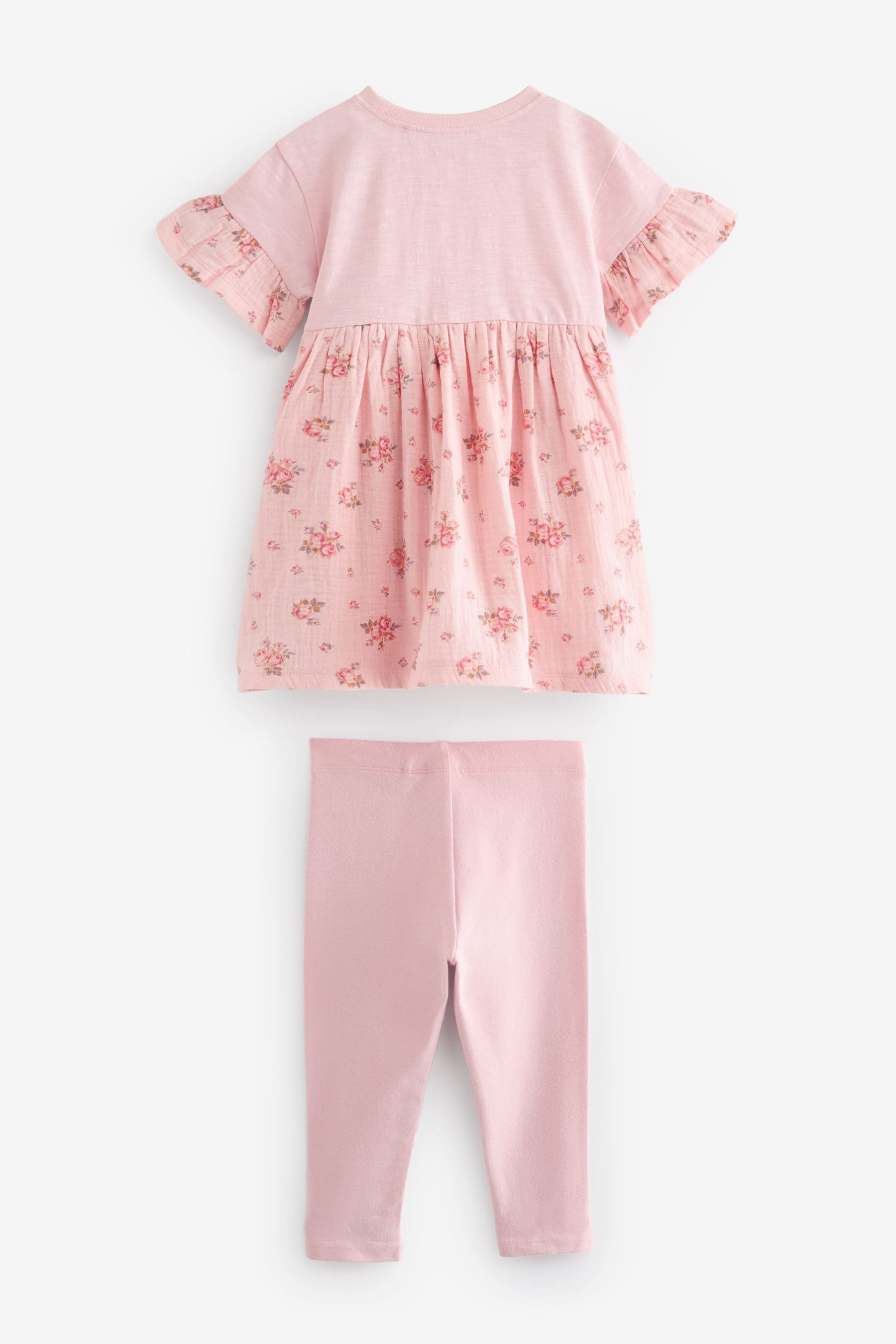 Pink Relaxed Day Dress and Leggings Set (3mths-7yrs)