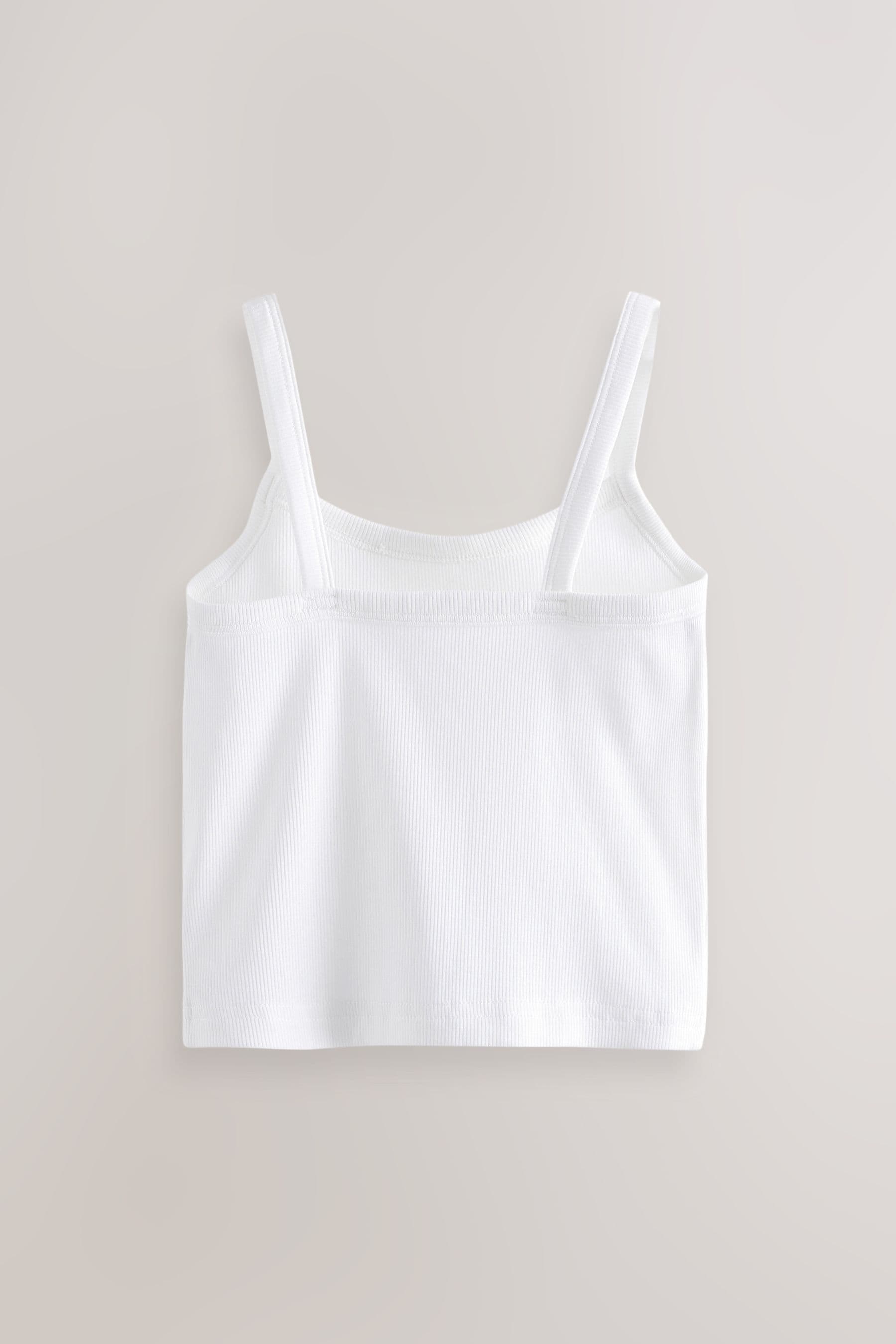 White Cropped Cami Vest 3 Pack (5-16yrs)