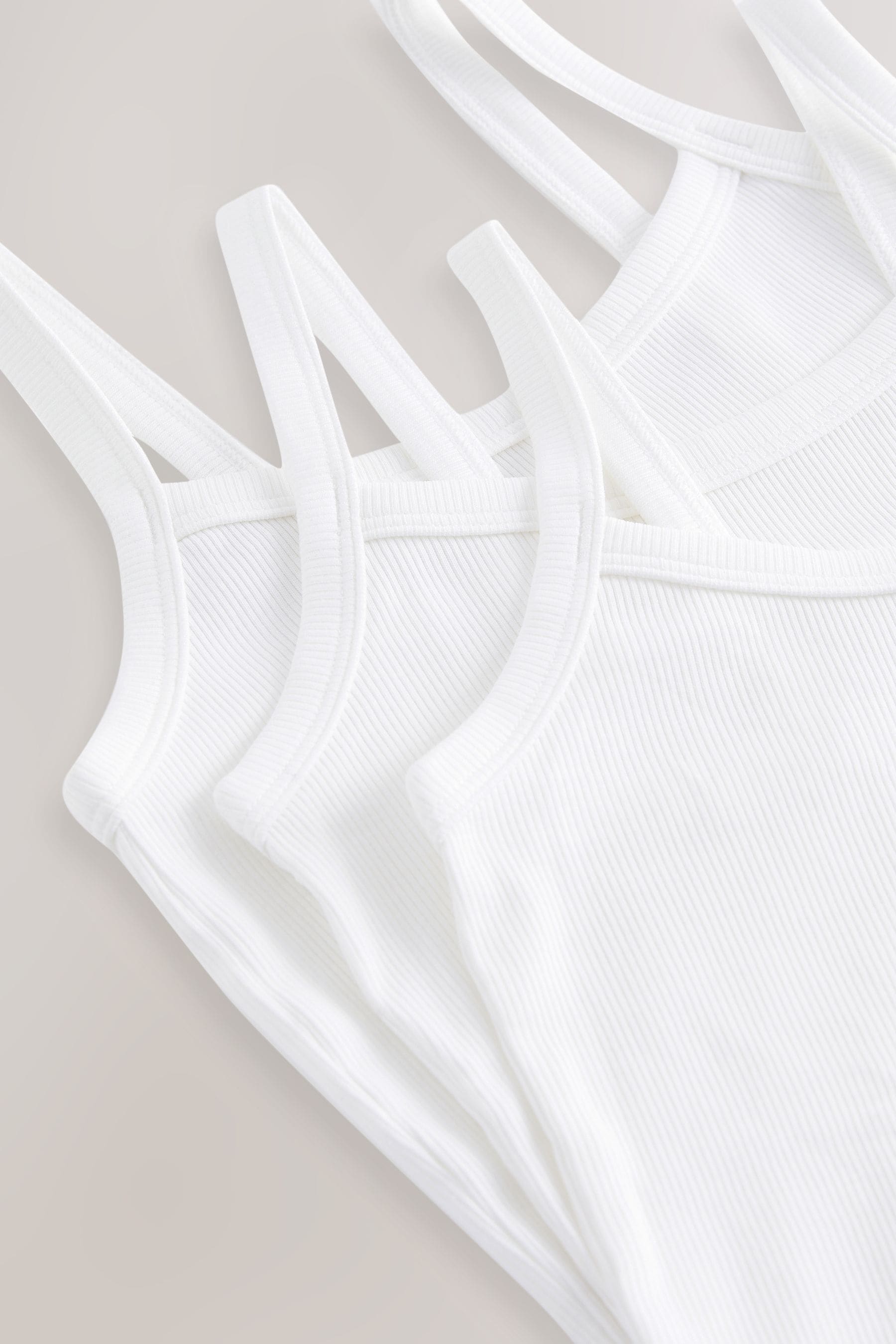 White Cropped Cami Vest 3 Pack (5-16yrs)