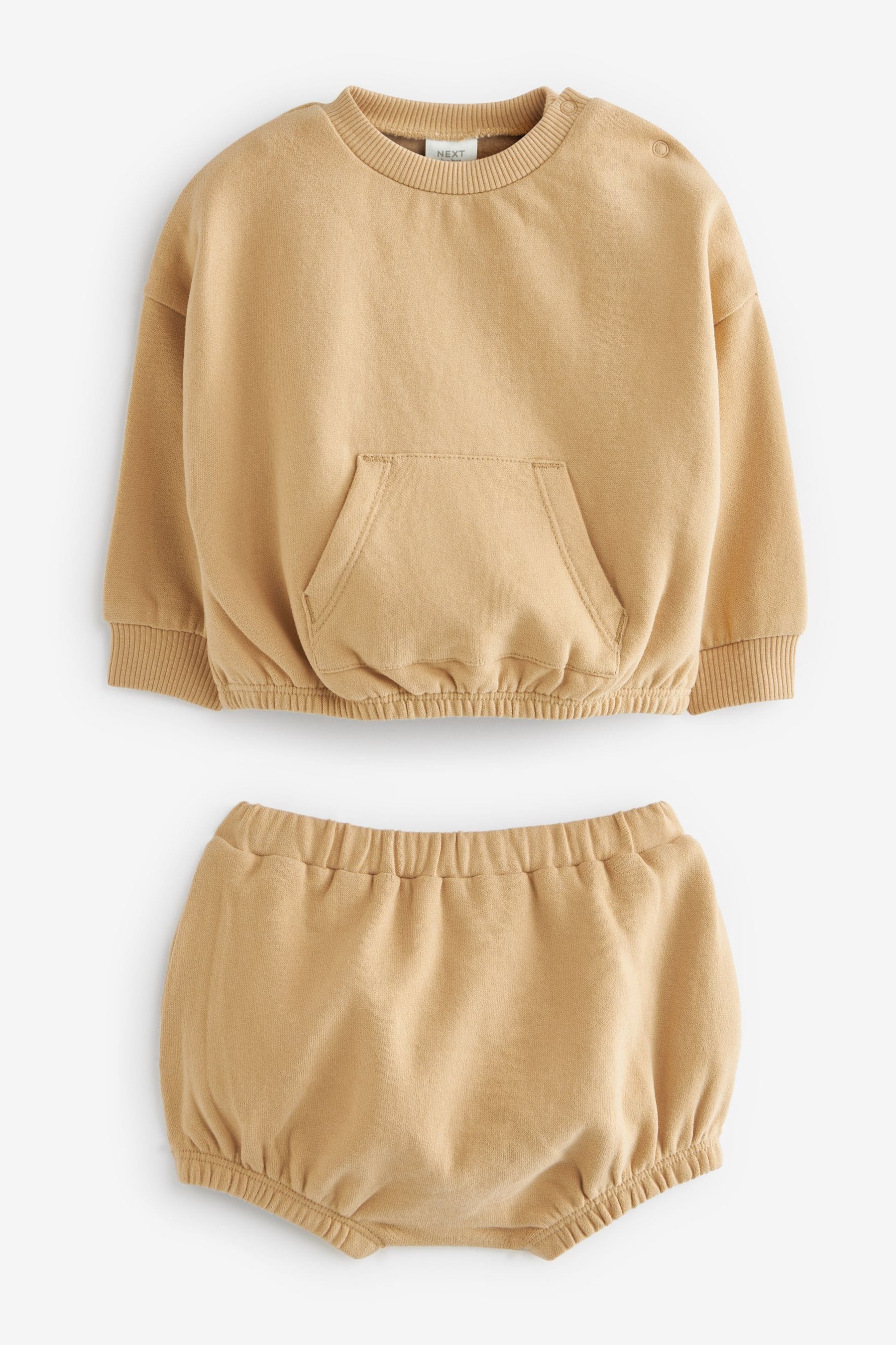 Cream/Yellow Cosy Sweatshirt and Bloomer Shorts Baby 2 Piece Set (0mths-2yrs)