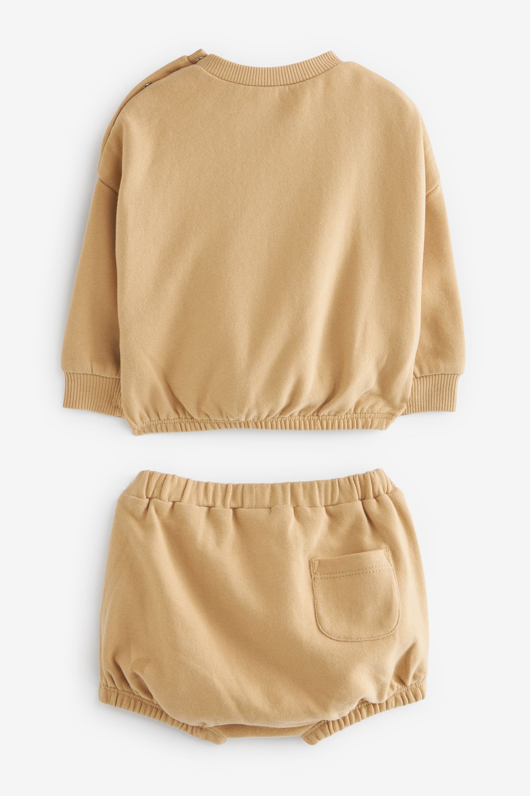 Cream/Yellow Cosy Sweatshirt and Bloomer Shorts Baby 2 Piece Set (0mths-2yrs)