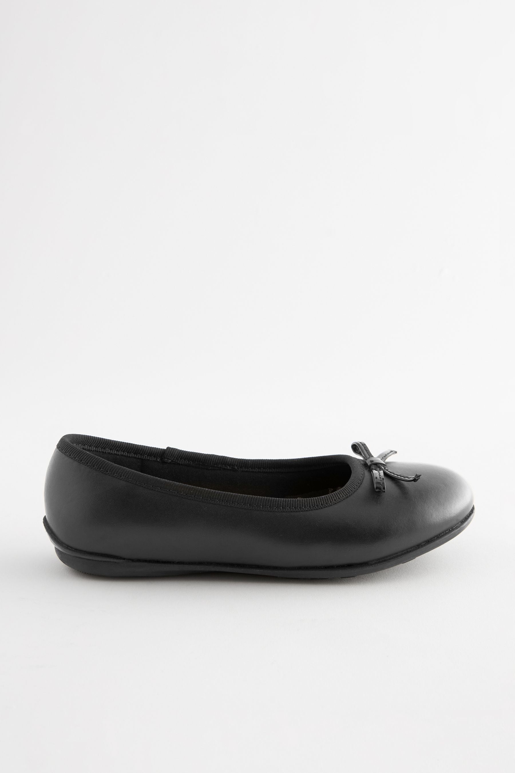 Black Matt Standard Fit (F) School Leather Ballet Shoes