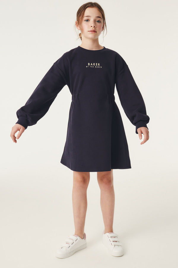 Navy Baker by Ted Baker Branded Back Sweat Dress