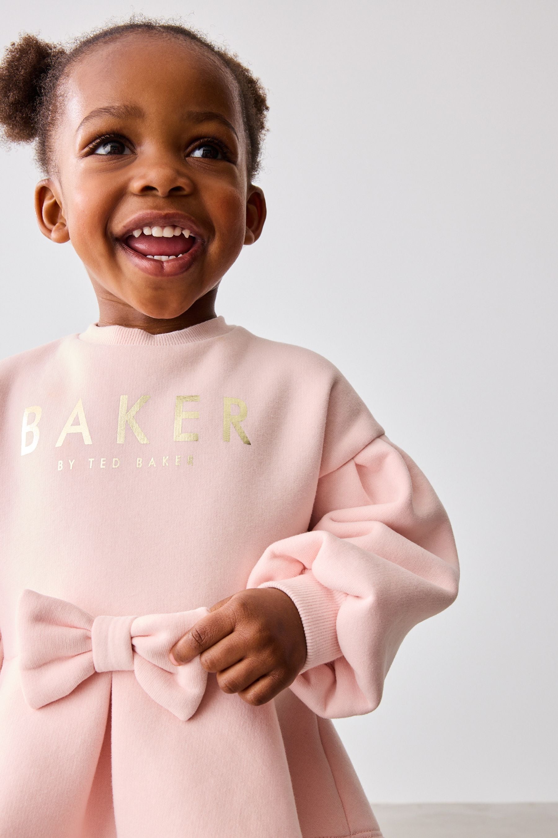 Baker by Ted Baker Pink Peplum Sweater And Leggings Set