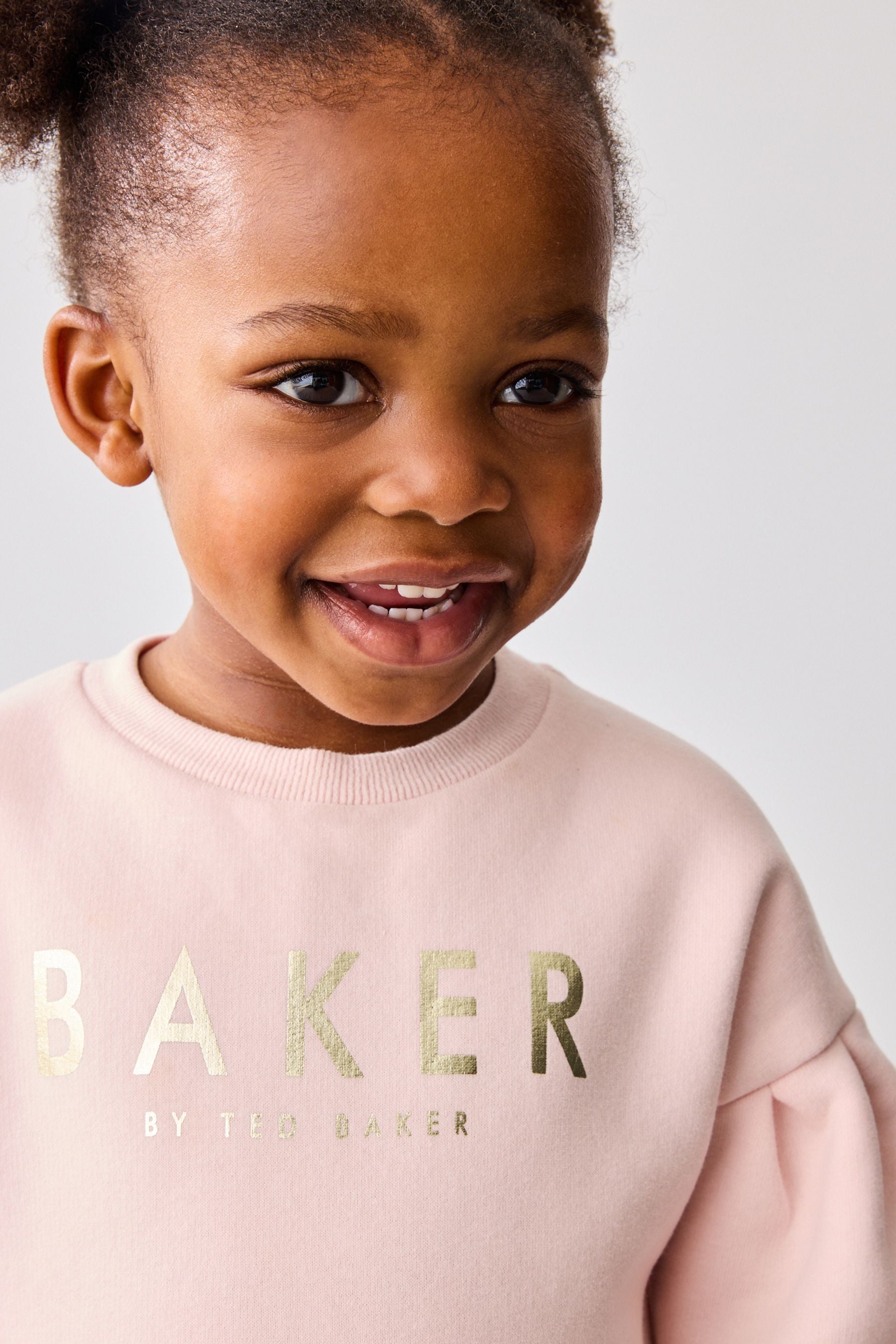 Baker by Ted Baker Pink Peplum Sweater And Leggings Set