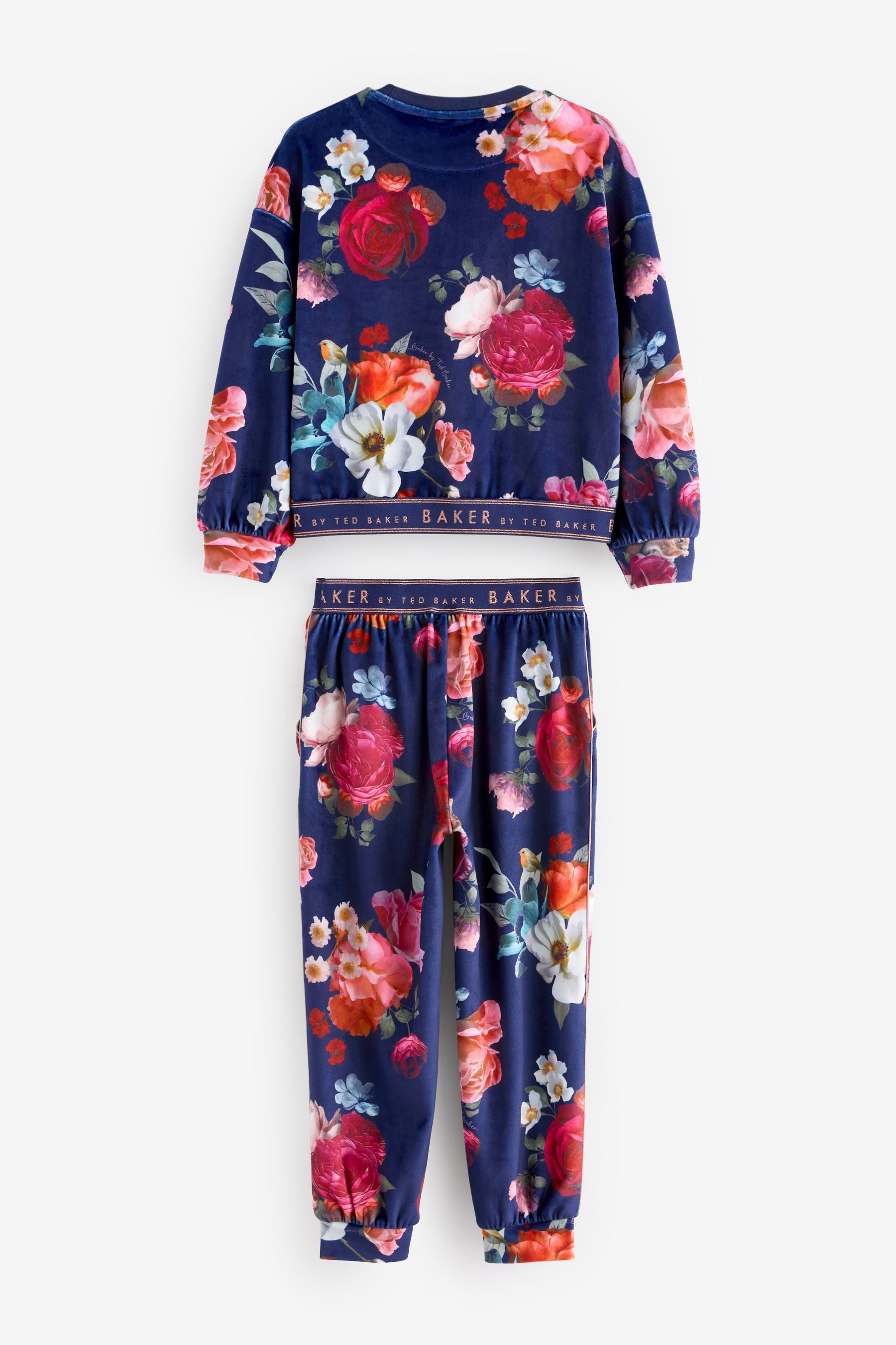 Baker by Ted Baker Navy Floral Cosy Fleece Pyjamas Set