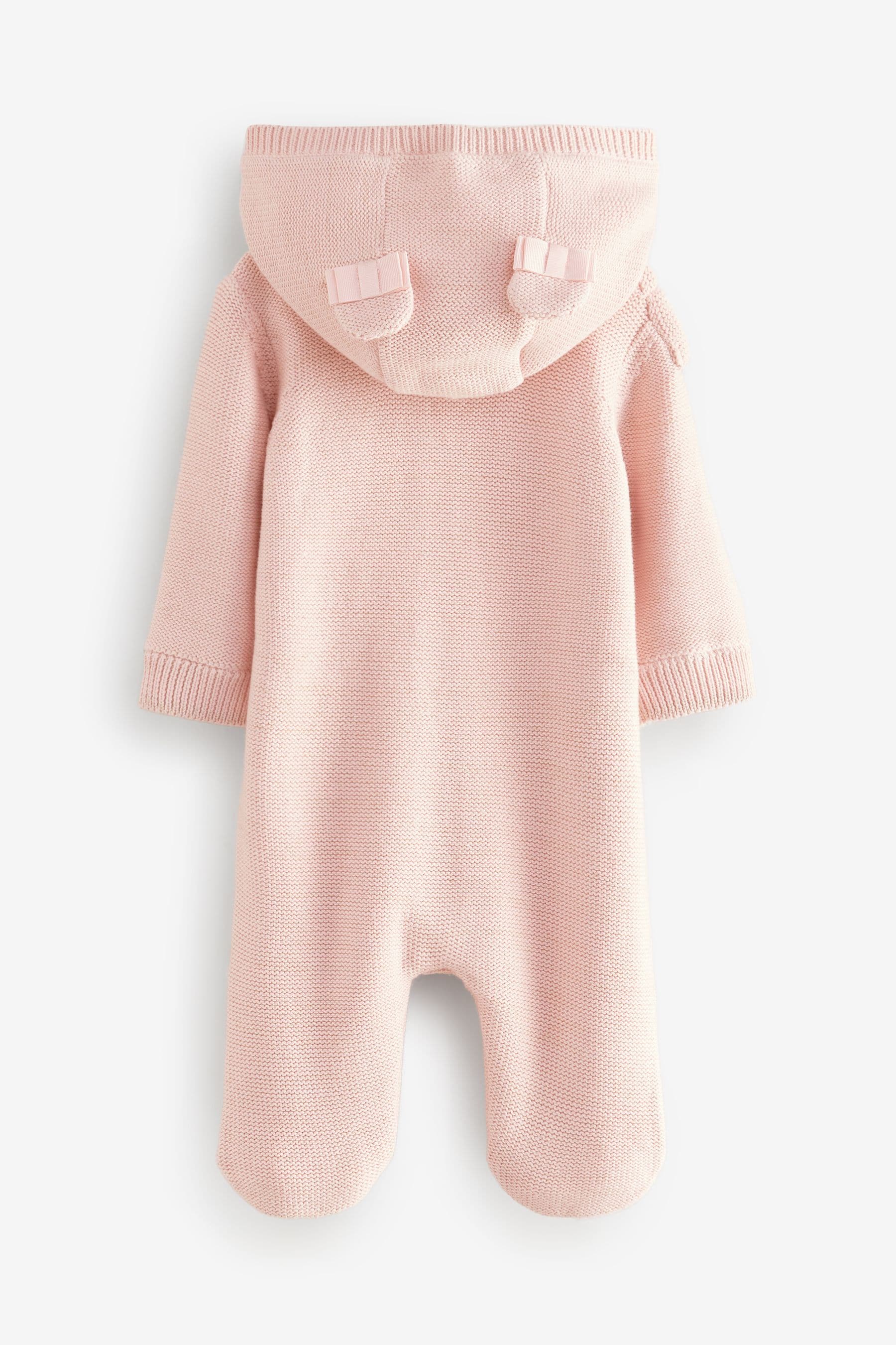 Baker by Ted Baker Pink Knitted Fleece Pramsuit