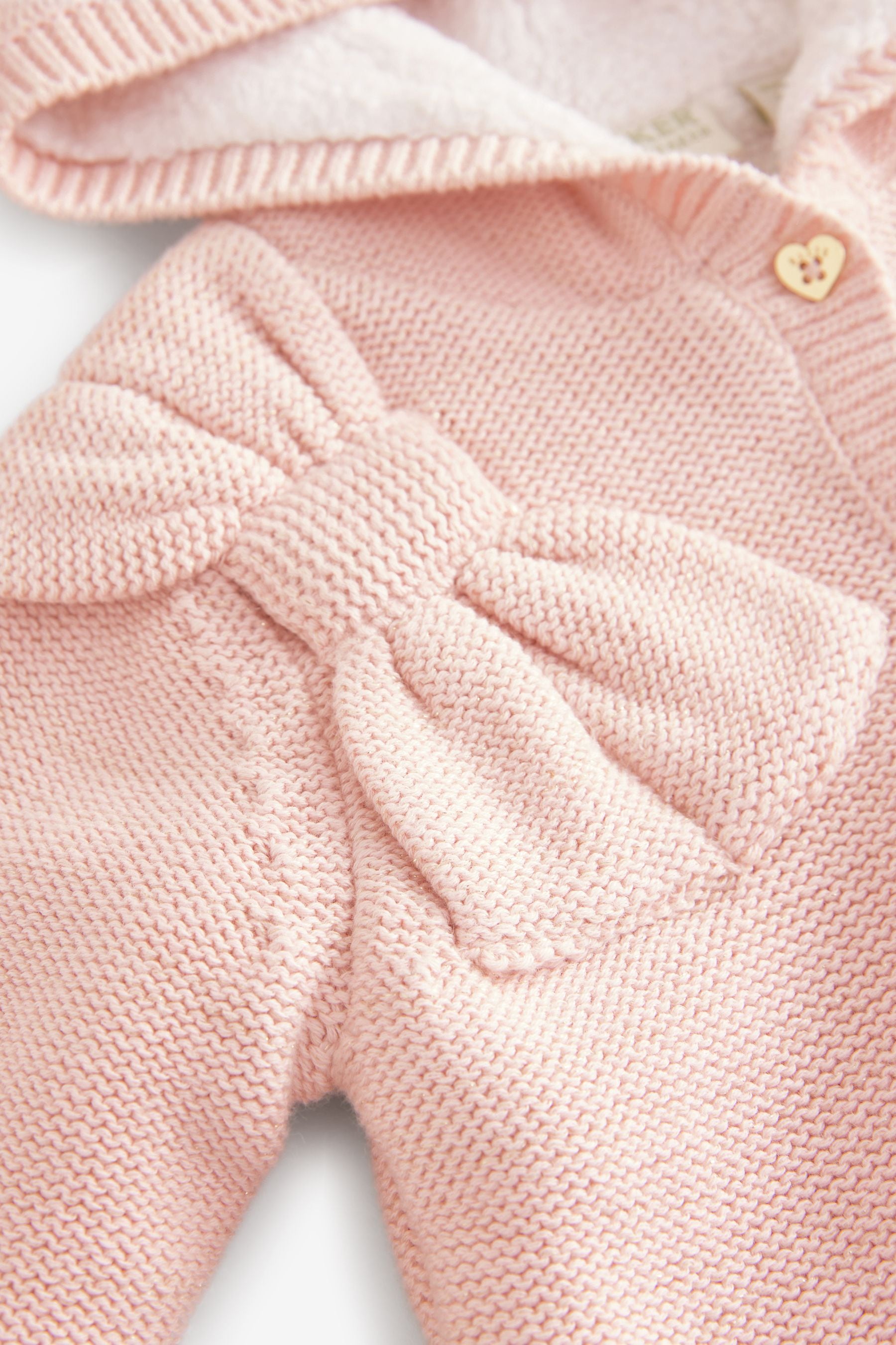 Baker by Ted Baker Pink Knitted Fleece Pramsuit