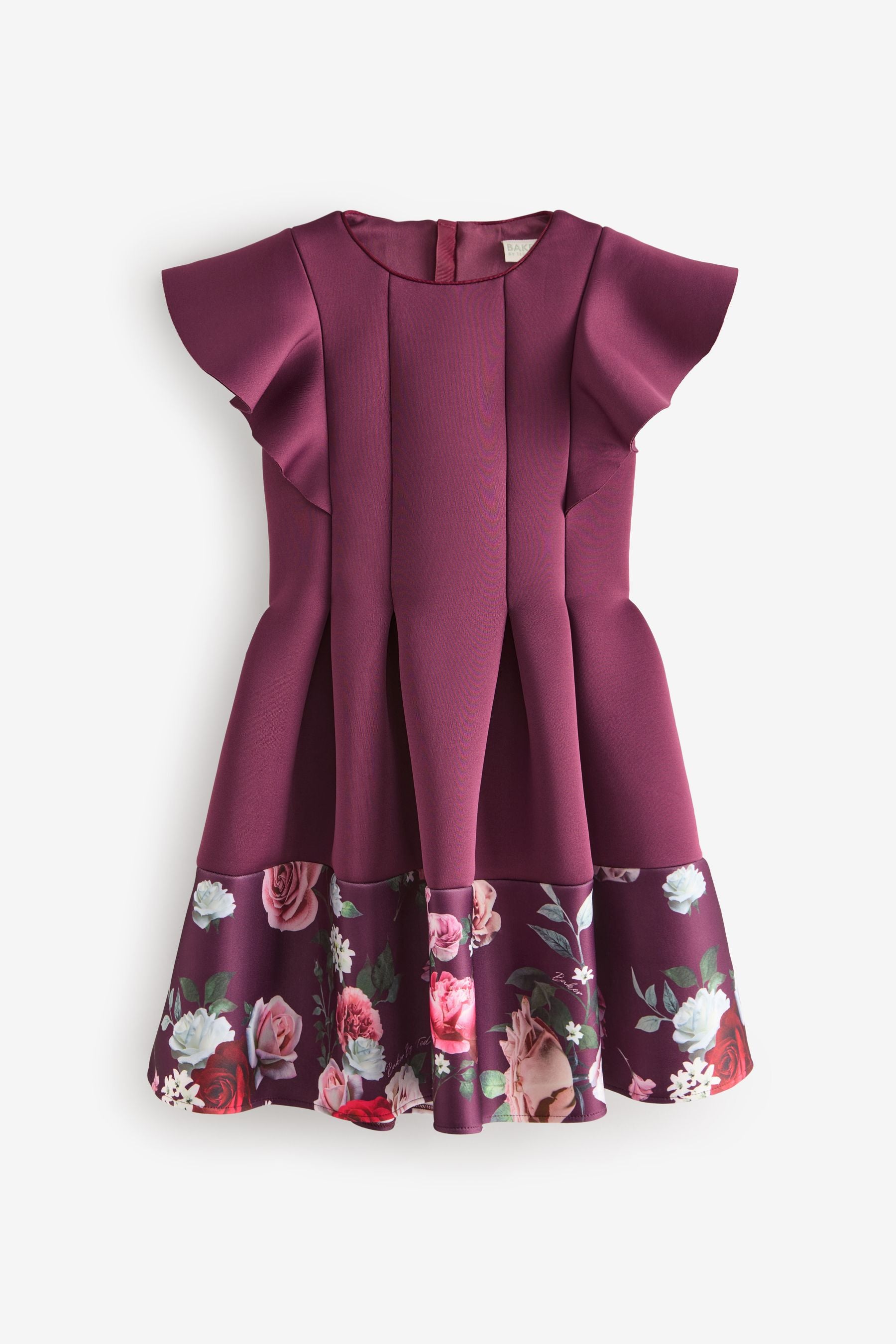 Baker by Ted Baker Plum Purple Floral Print Scuba Dress