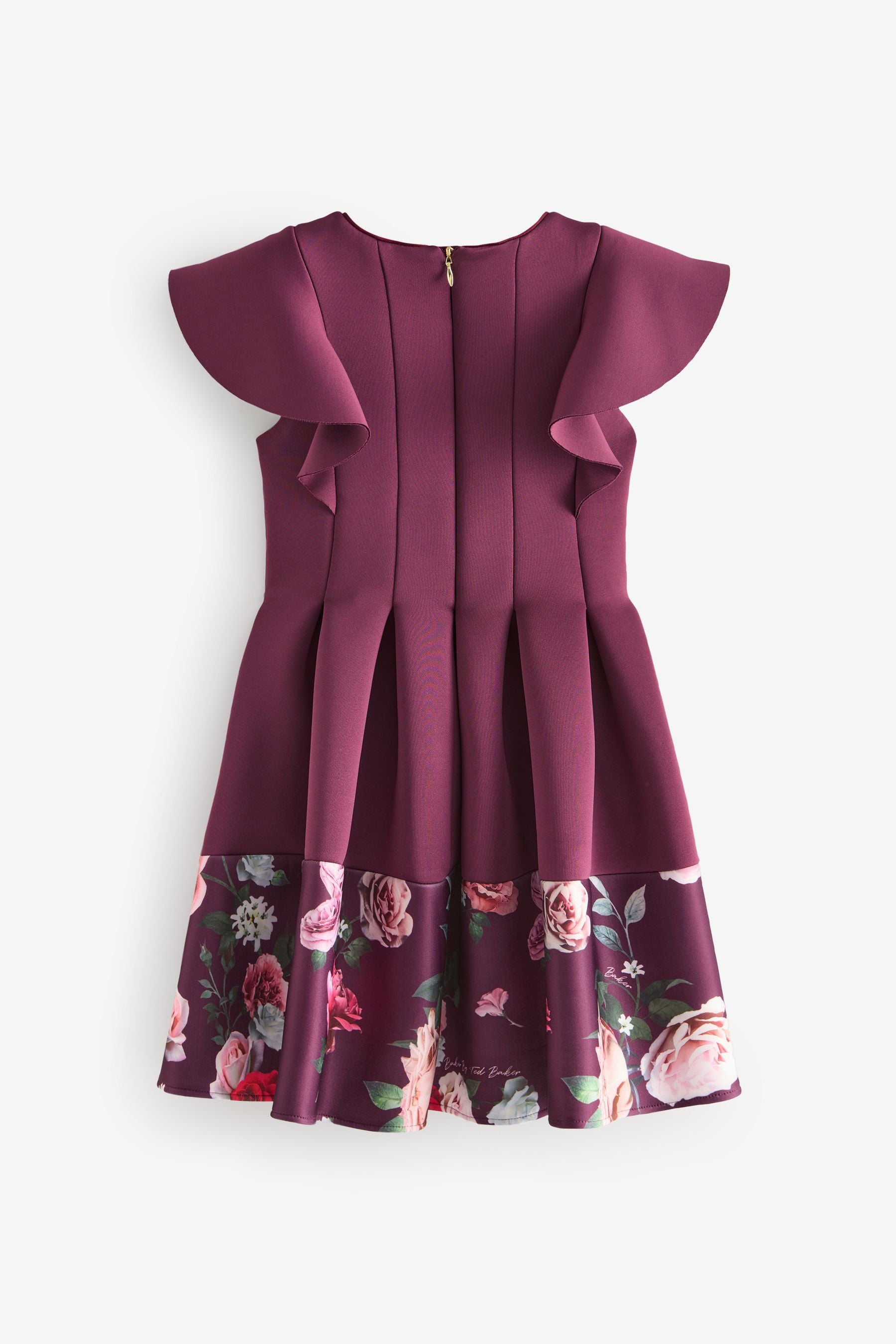 Baker by Ted Baker Plum Purple Floral Print Scuba Dress