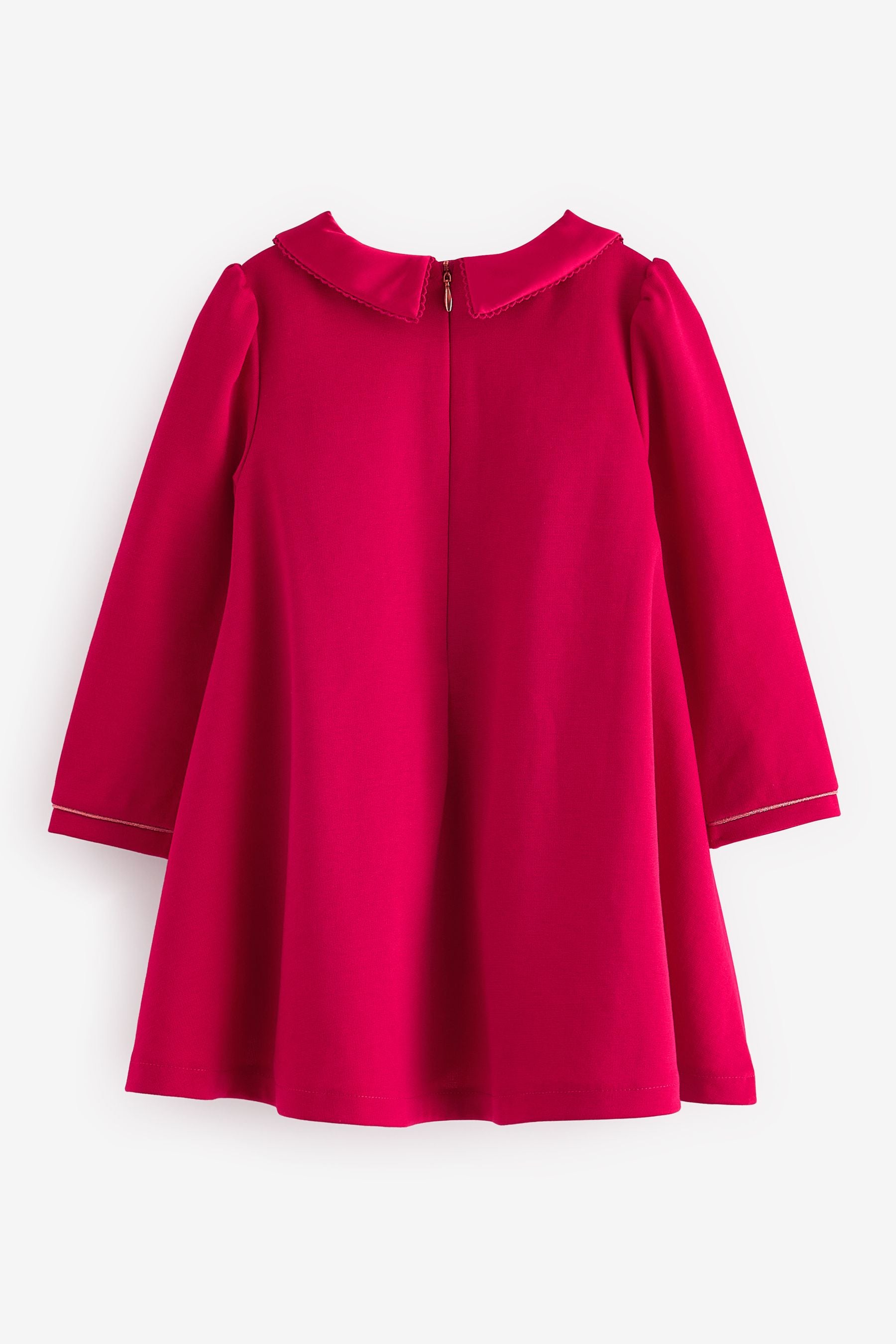 Baker by Ted Baker Red Satin Collar and Bow Dress