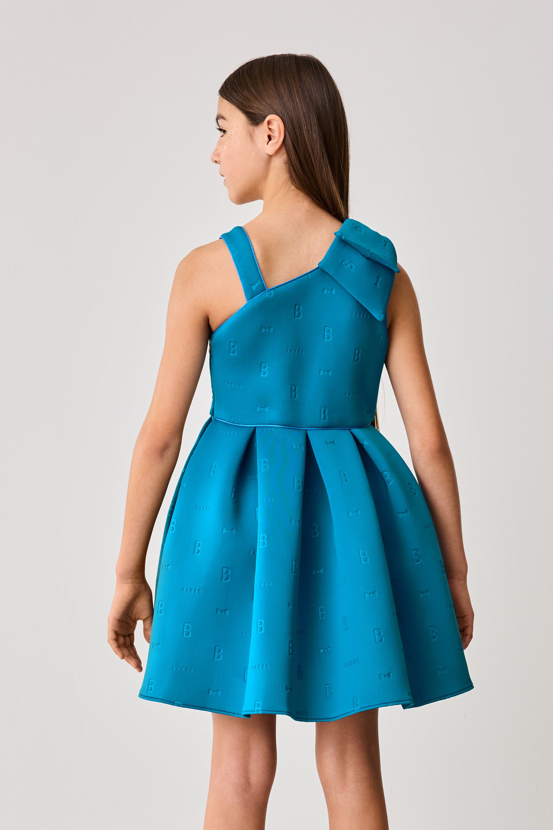 Baker by Ted Baker Bow Detail Embossed Scuba Dress