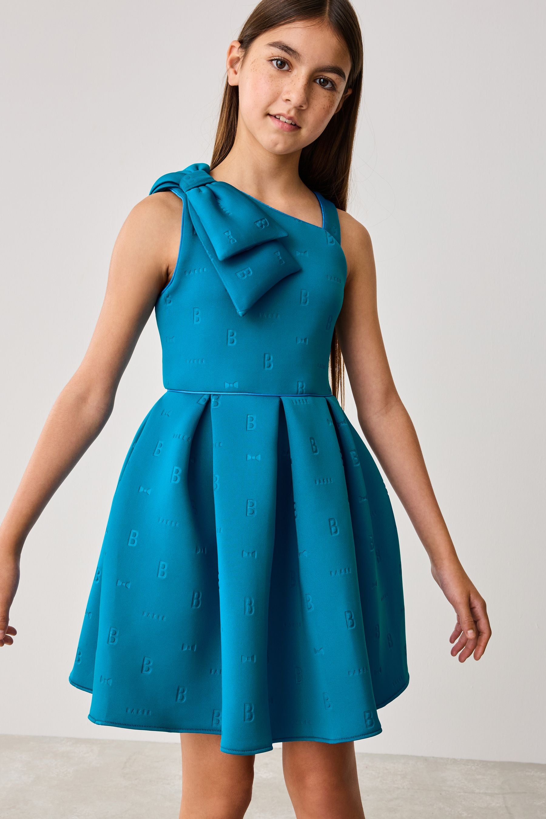 Baker by Ted Baker Bow Detail Embossed Scuba Dress