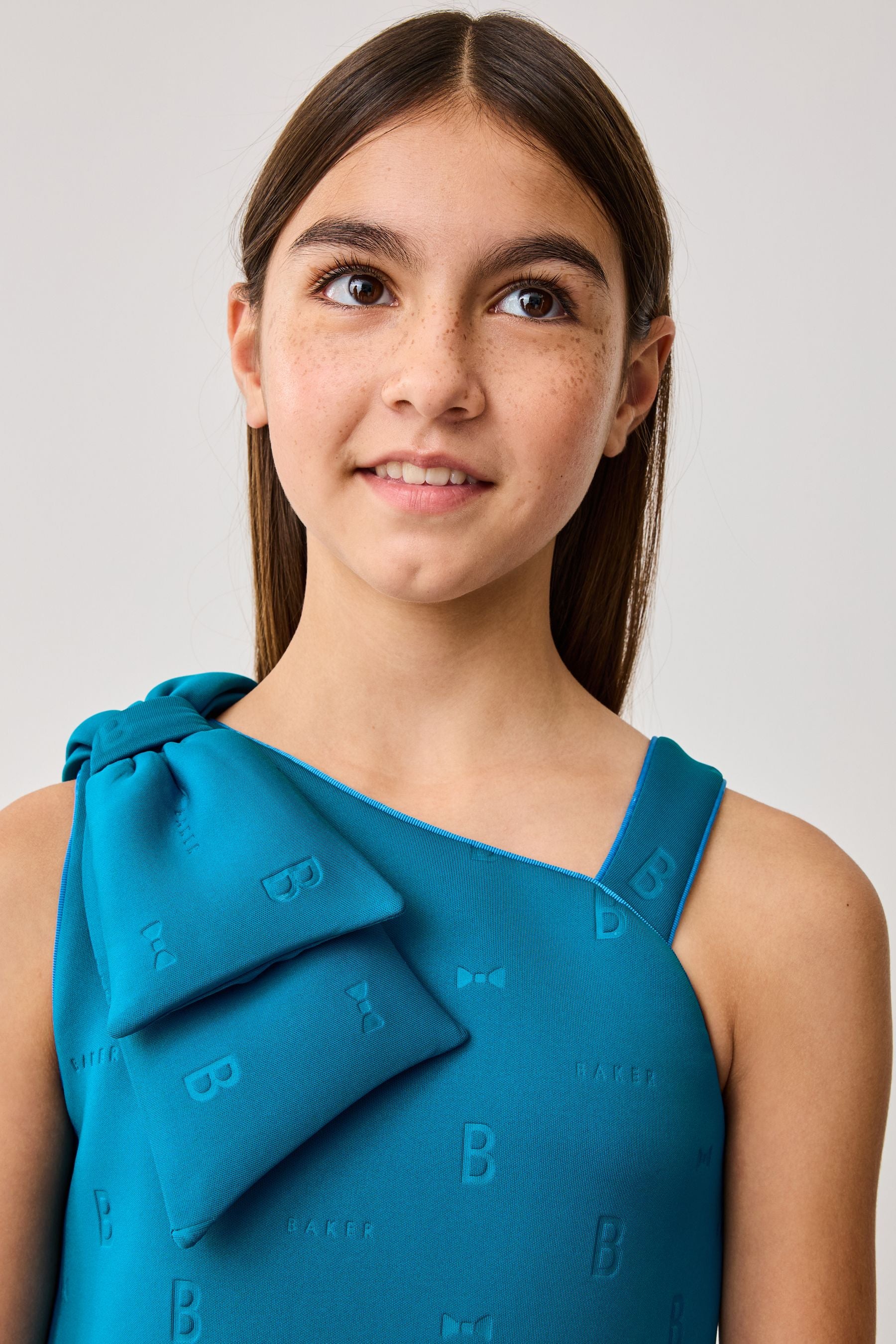 Baker by Ted Baker Bow Detail Embossed Scuba Dress