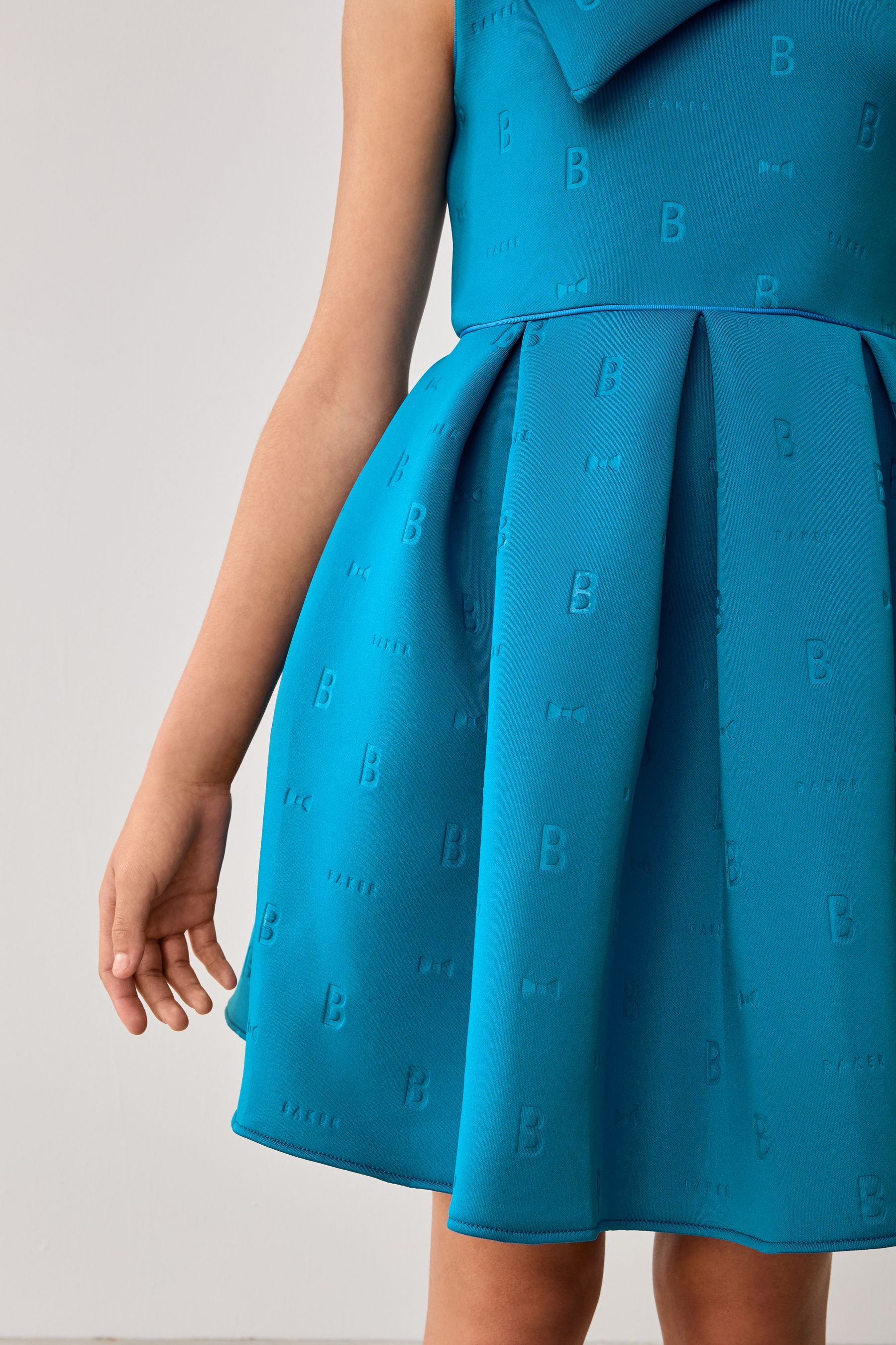 Baker by Ted Baker Bow Detail Embossed Scuba Dress