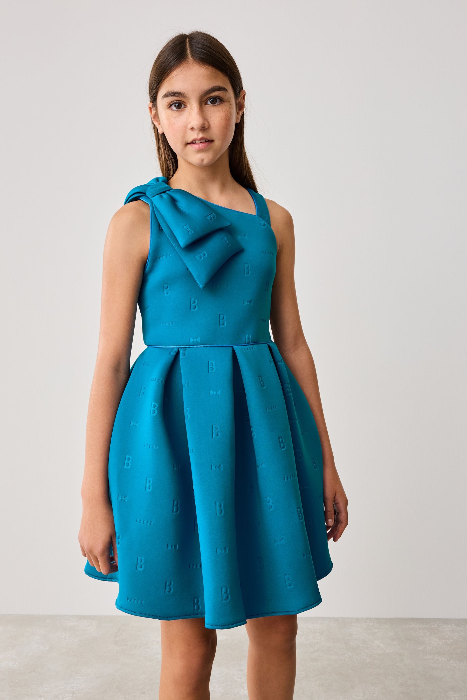 Baker by Ted Baker Bow Detail Embossed Scuba Dress