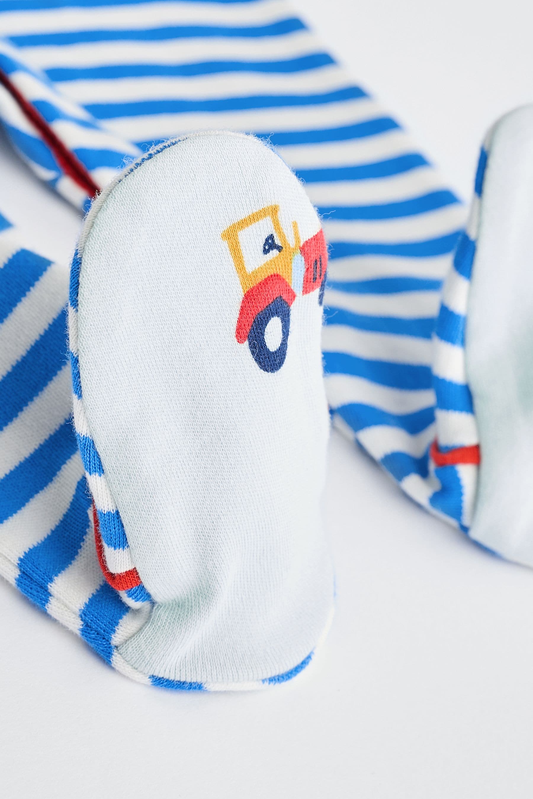 Bright Transport 3 Pack Baby Sleepsuits (0mths-3yrs)