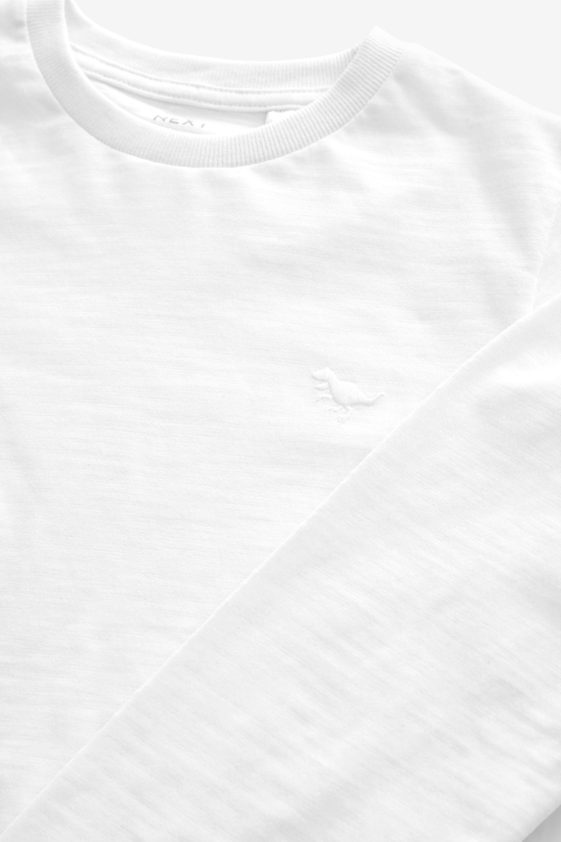 White 100% Cotton Long Sleeve Plain T-Shirt (3mths-7yrs)