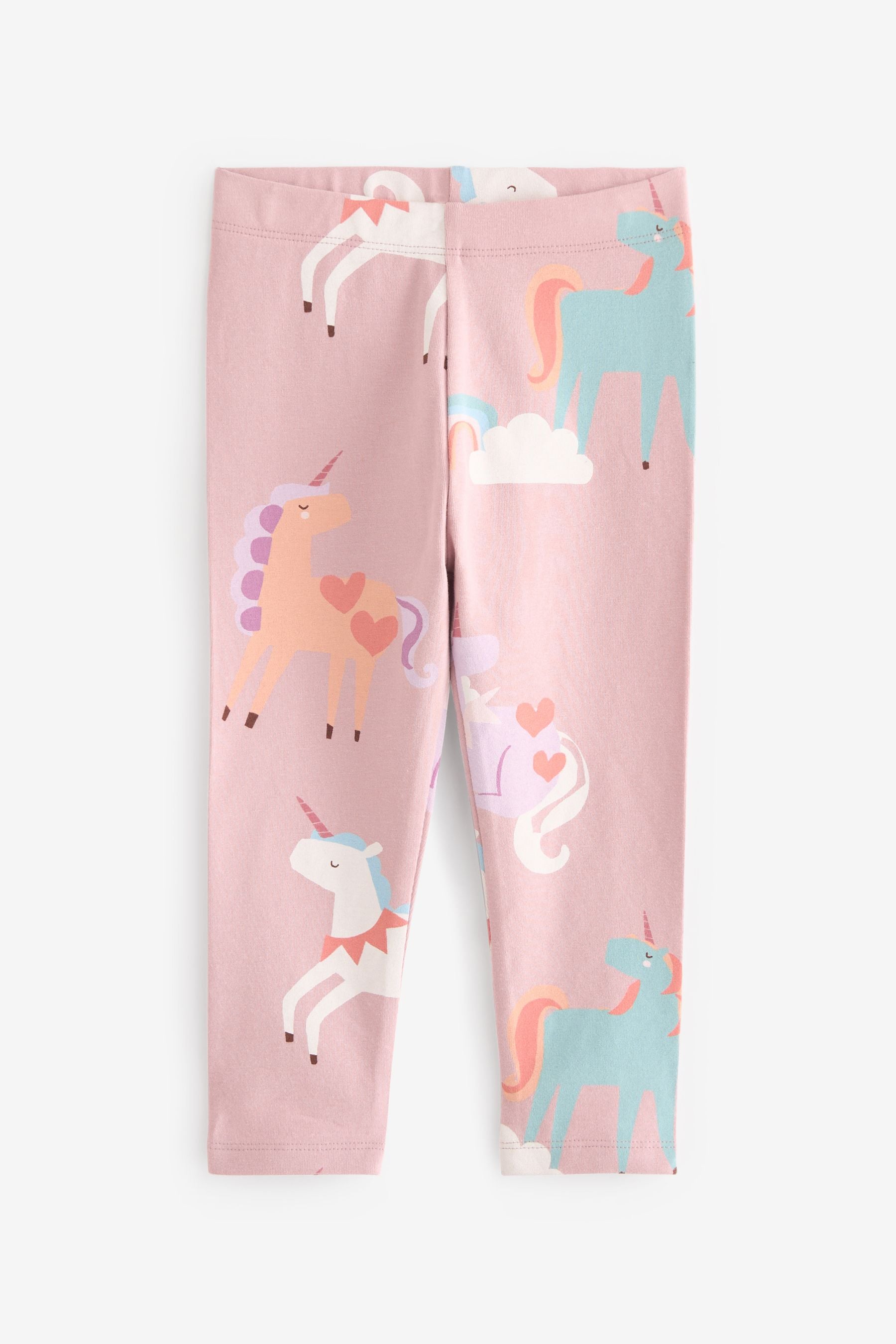 Lilac Purple Unicorn Leggings 4 Pack (3mths-7yrs)