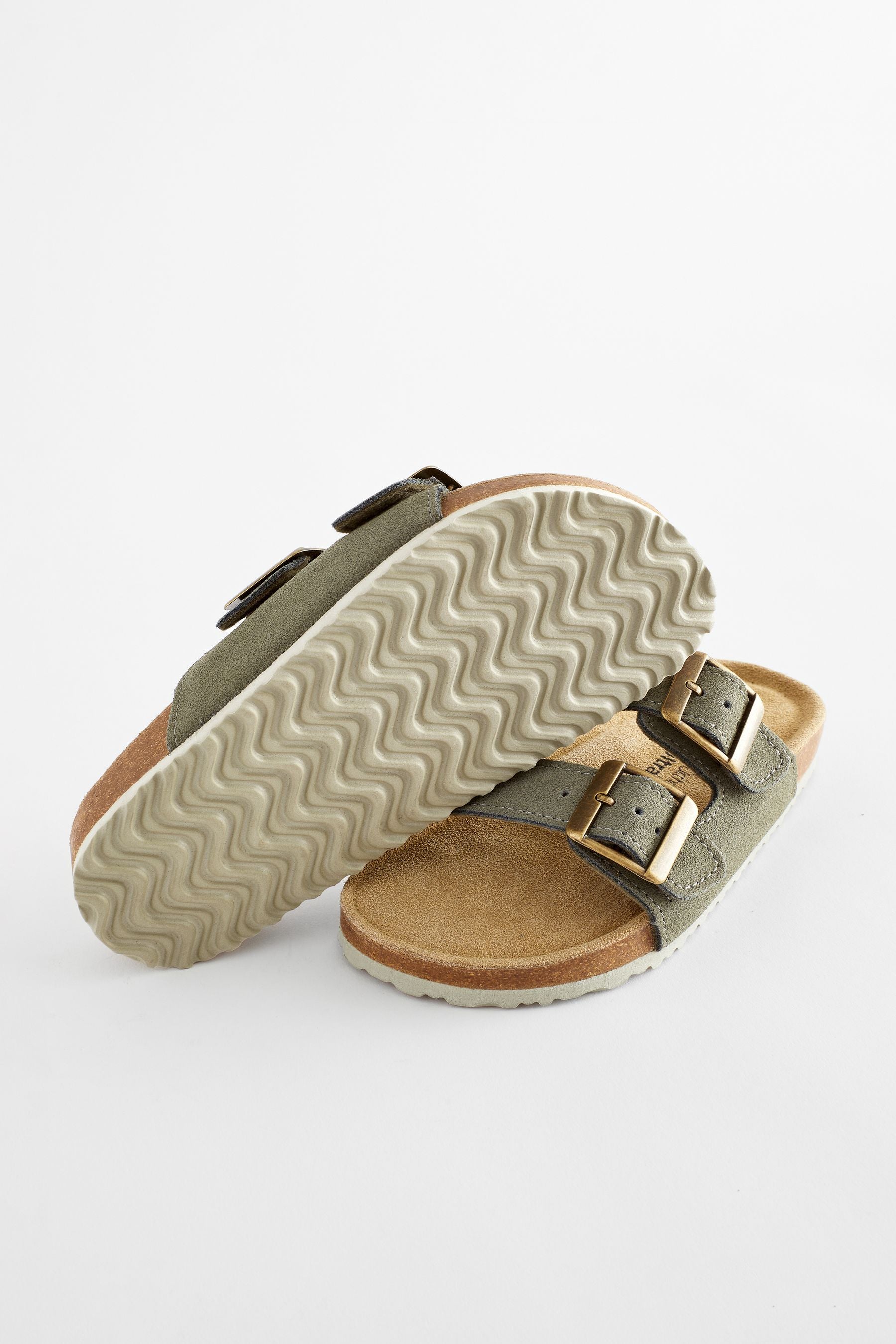 Sage Green Slip-On Corkbed Sandals