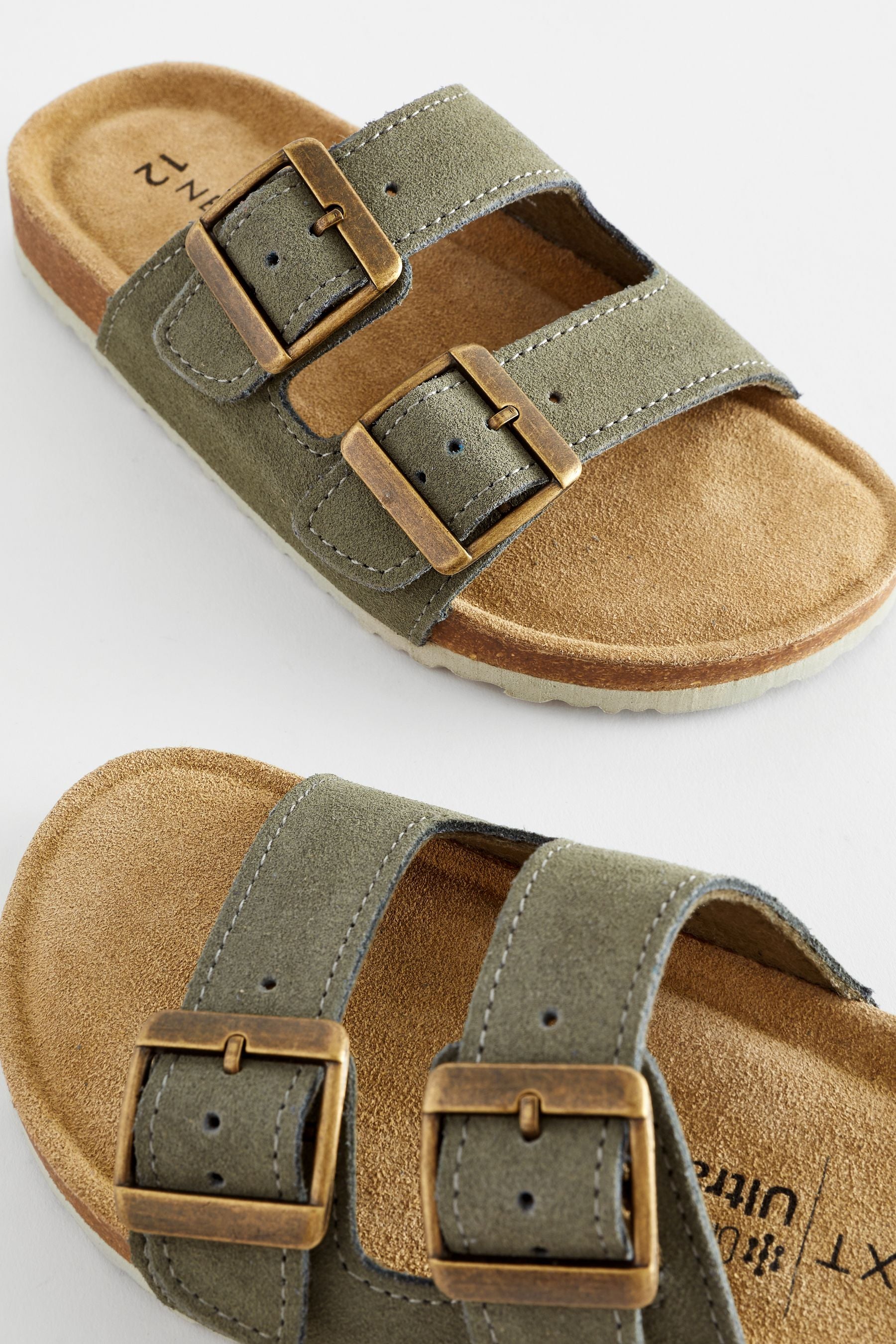 Sage Green Slip-On Corkbed Sandals