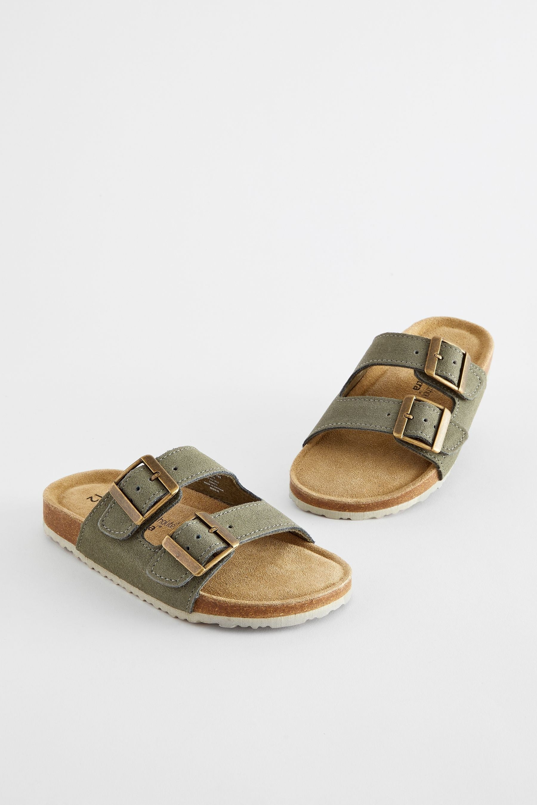 Sage Green Slip-On Corkbed Sandals