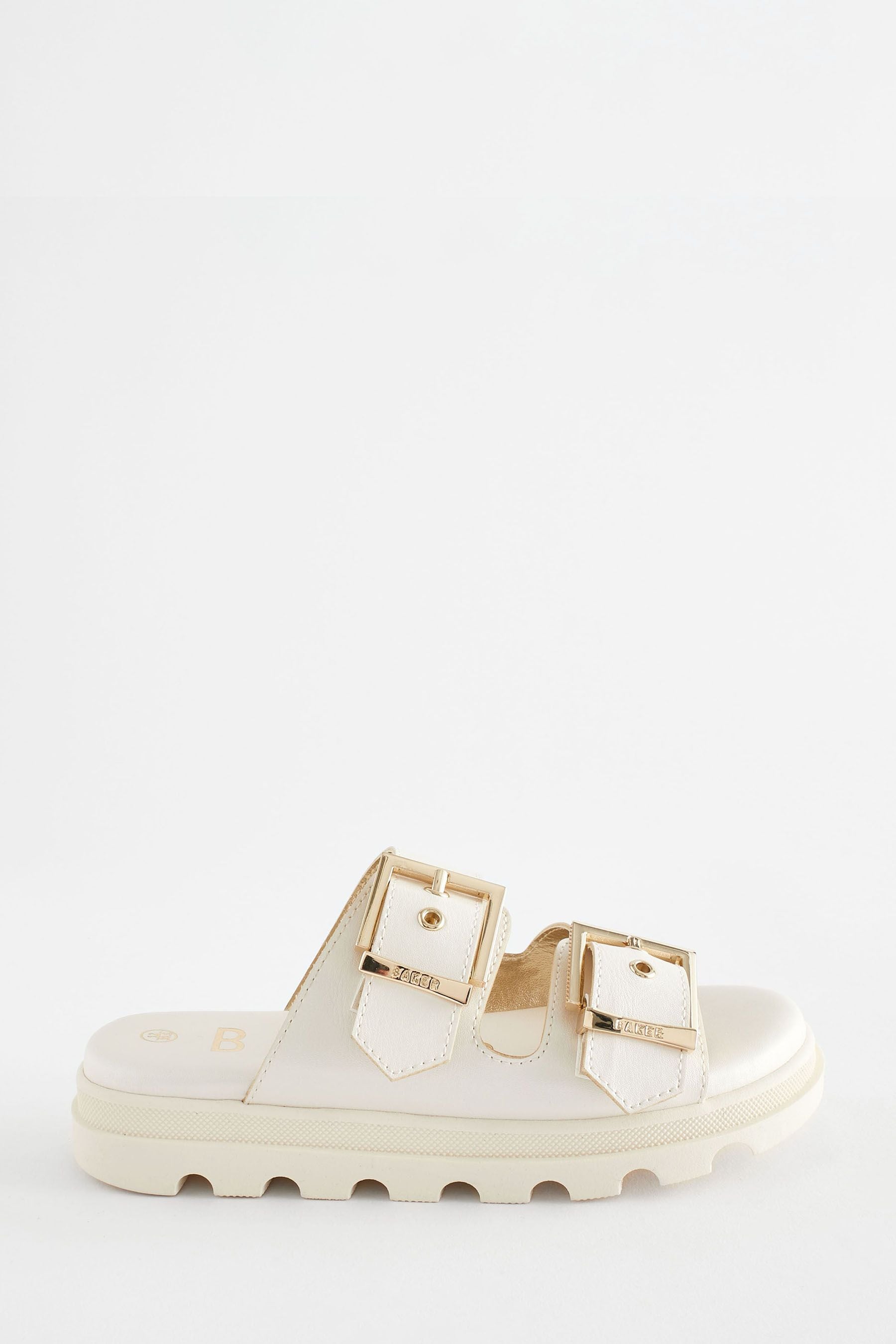 Stone Baker by Ted Baker Girls Satin Footbed Buckled Sandals