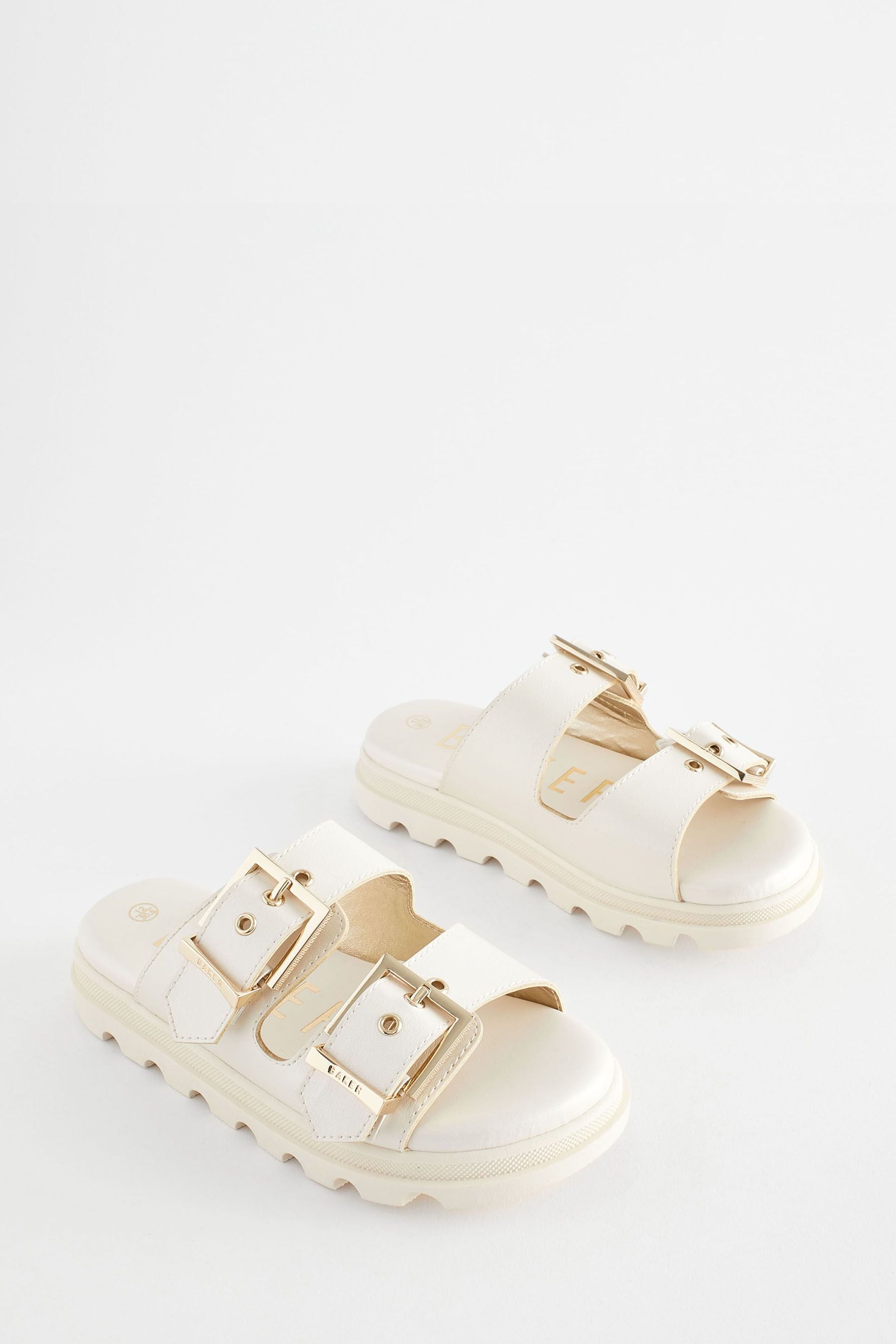 Baker by Ted Baker Girls Satin Footbed Buckled Sandals