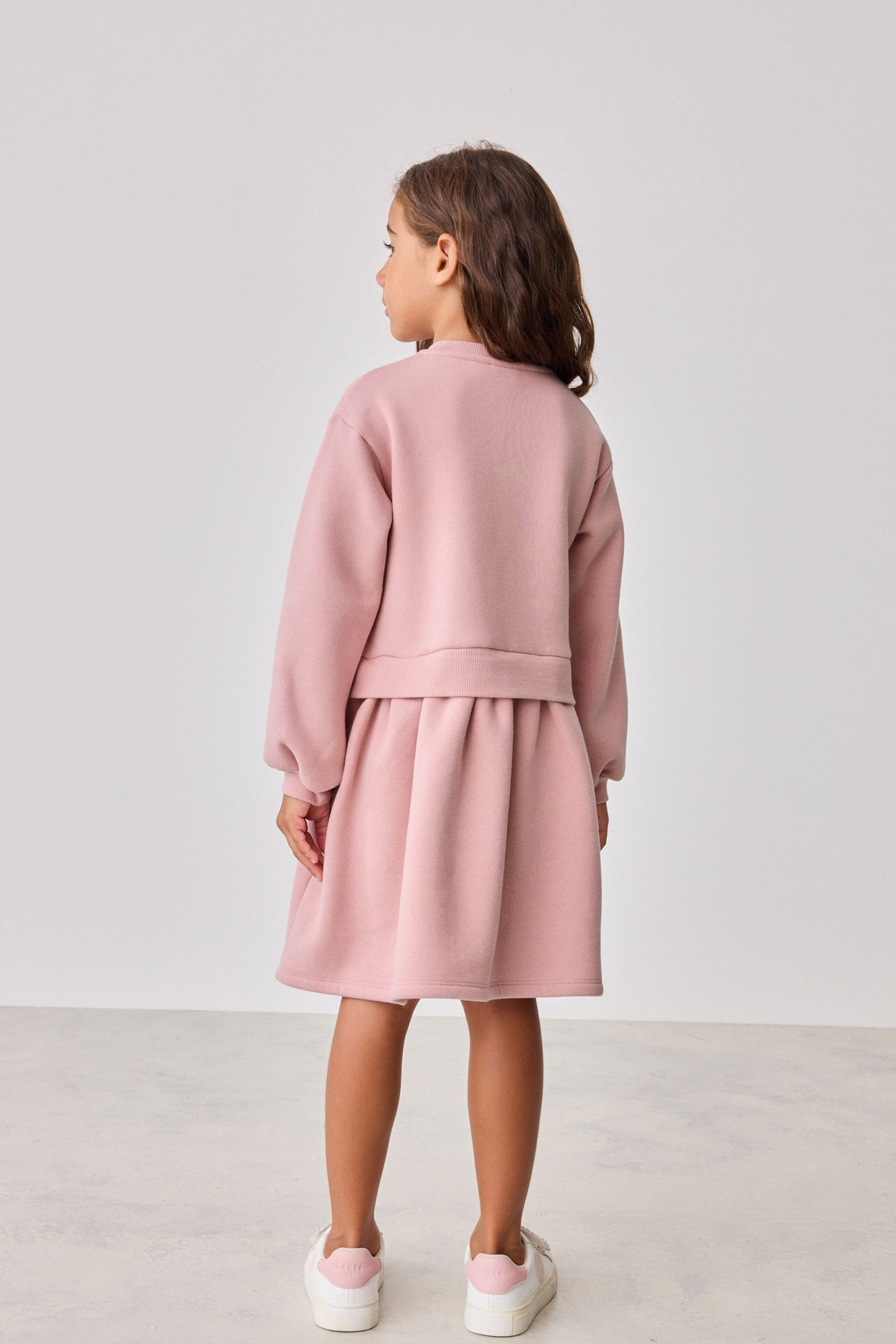 Baker by Ted Baker Pink Graphic Bow Sweat Dress