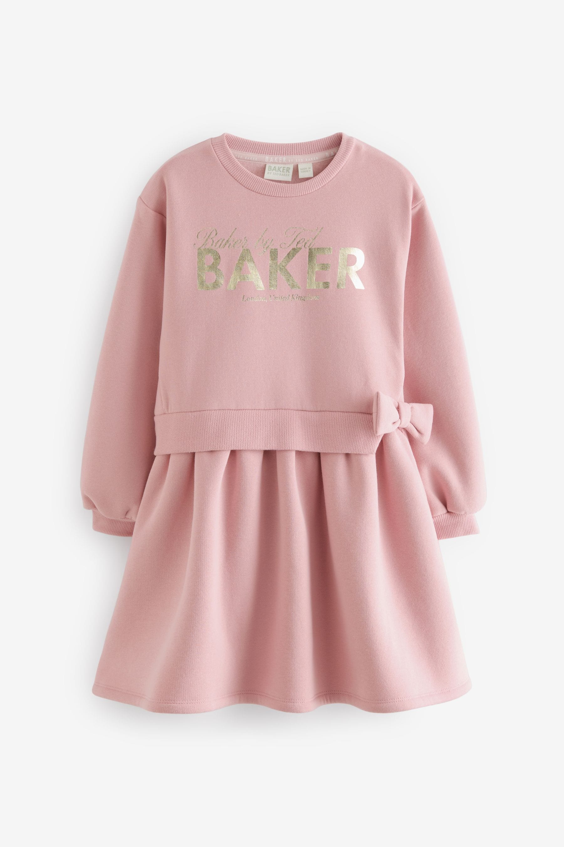 Baker by Ted Baker Pink Graphic Bow Sweat Dress